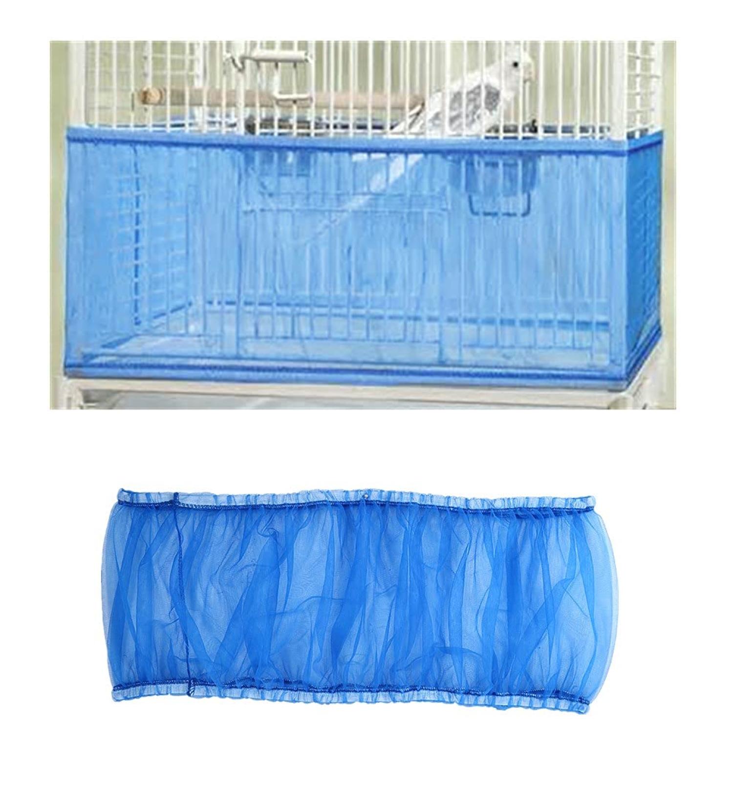 Large Universal Parrot Cage Cover - Ventilated Nylon Shell for Birdcage - Blue - Buy Online on GoSupps.com
