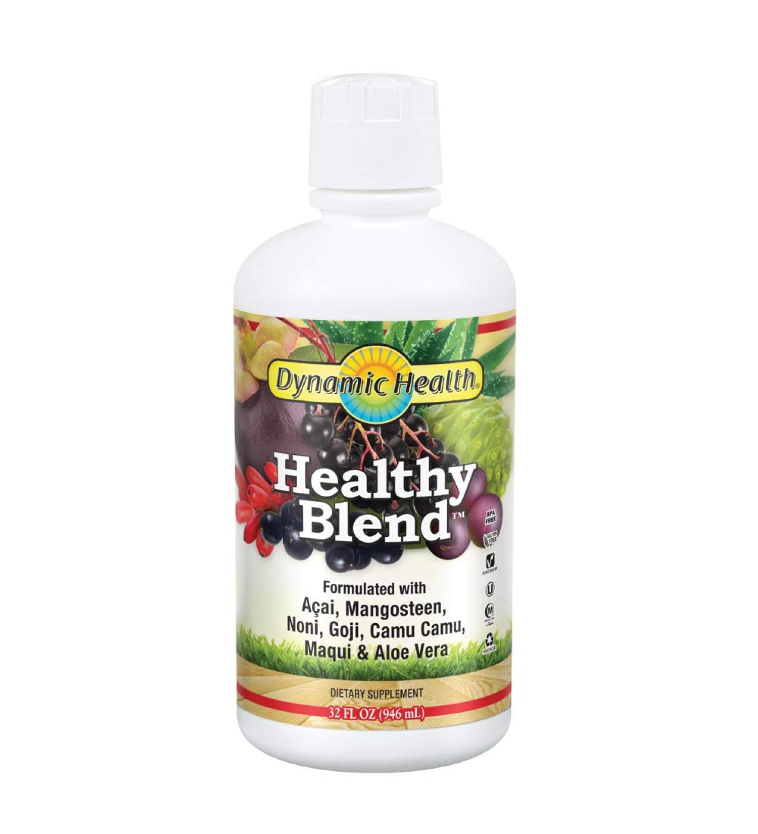 Dynamic Health Laboratories Healthy Blend 32 fl oz - Nutrient-Rich Superfood Juice - Buy Online on GoSupps.com