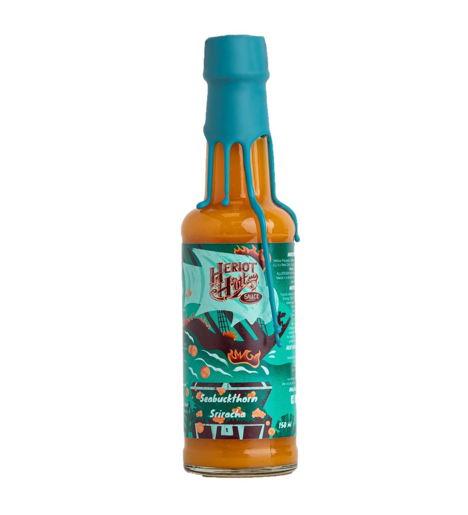 Heriot Hott Seabuckthorn Sriracha Mild Chilli Pepper Sauce Vegan 150ml