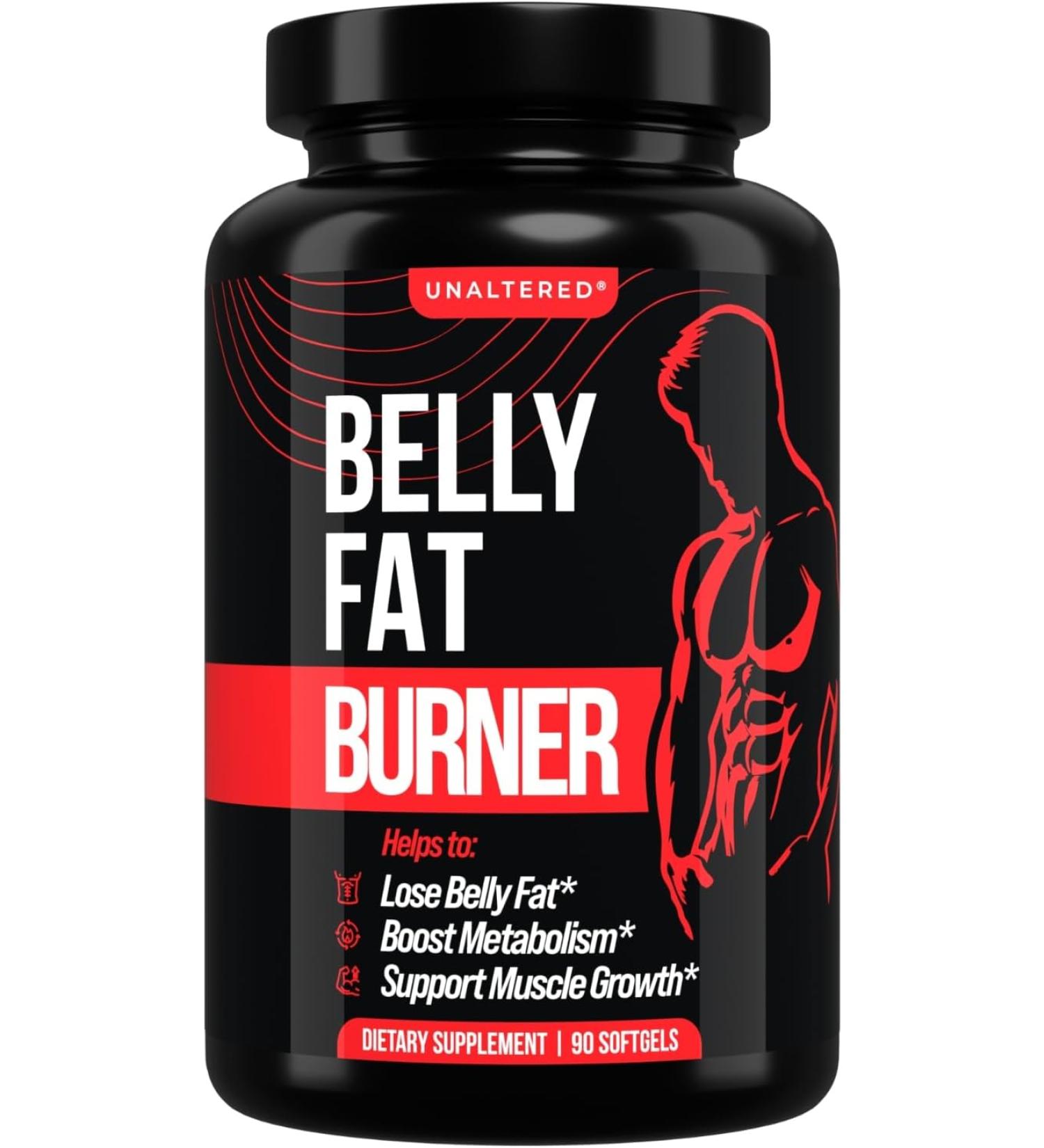 Men's Belly Fat Burner - Supports Lean Muscle Growth - 90 Softgels - Buy Online on GoSupps.com