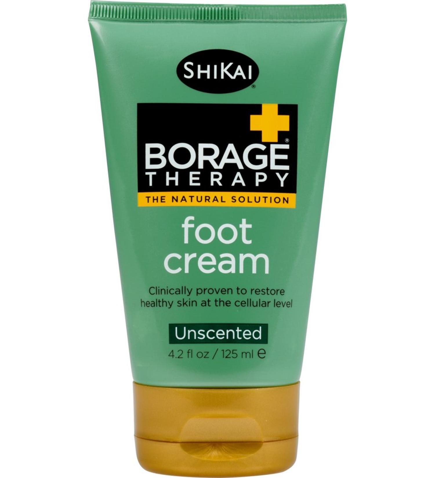 Shikai Borage Dry Skin Therapy Foot Cream 4.2-Ounce Tubes (Pack of 3)