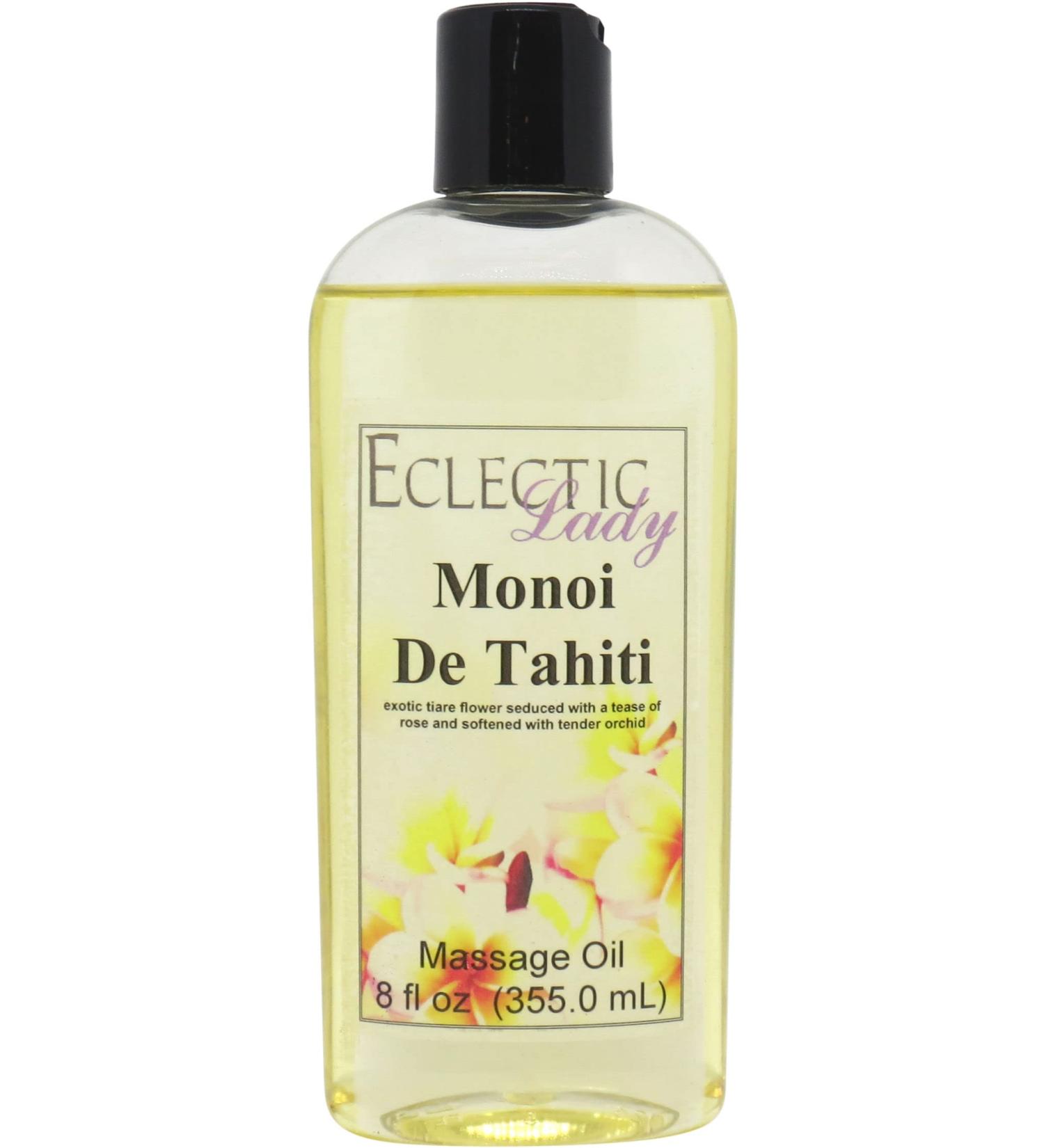 Monoi de Tahiti Massage Oil 8 oz | Sweet Almond & Jojoba Oil | Preservative Free | Aromatherapy & Relaxation - Buy Online on GoSupps.com