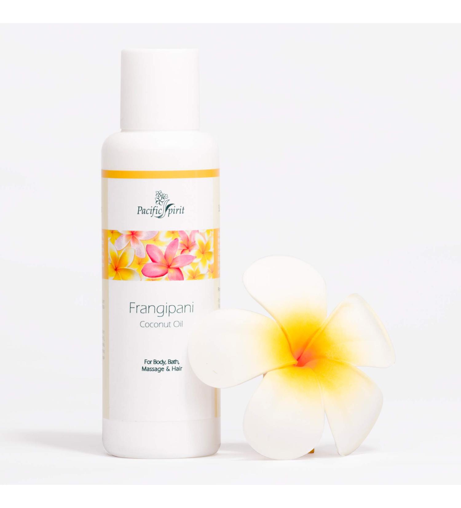 Buy Pacific Spirit Frangipani Coconut Oil 150ml | Moisturizing Oil for Skin Hair & Massage | Feminine Fragrance for Bath & Body - Buy Online on GoSupps.com
