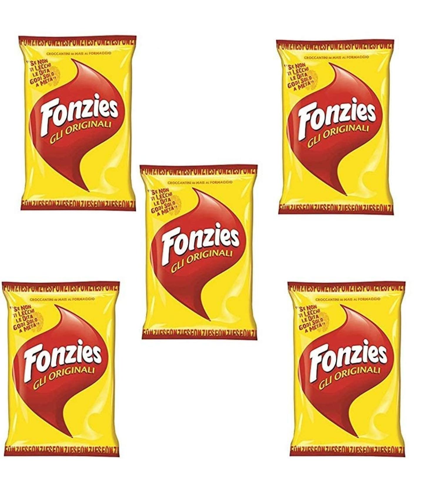 Fonzies FONZIES Pack of 5 Italian cheese crisps 100g