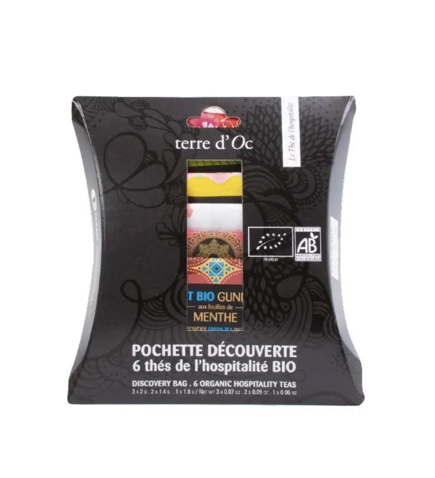 Terre d'Oc Discovery pouch 6 hospitality teas - organic
