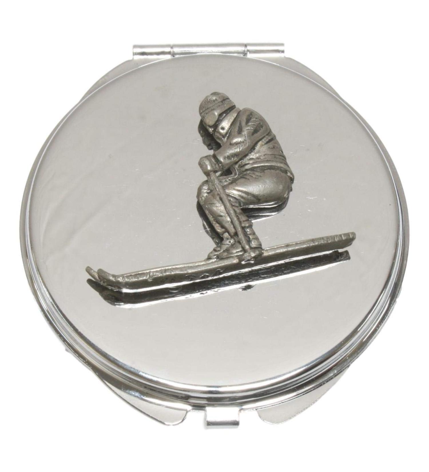 Skier Compact Mirror Handbag Gift With Free Engraving 333 - Buy Online on GoSupps.com