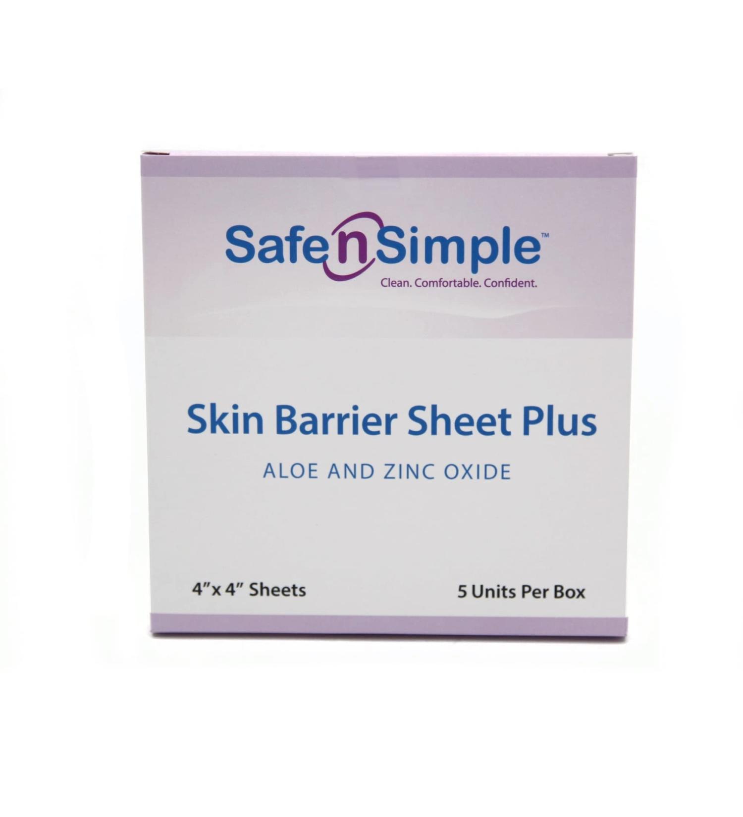 Safe n' Simple Aloe and Zinc Oxide Skin Barrier Sheets - 4x4 Individually Wrapped Packets - Ostomy Skin Protective Sheets - Buy Online on GoSupps.com