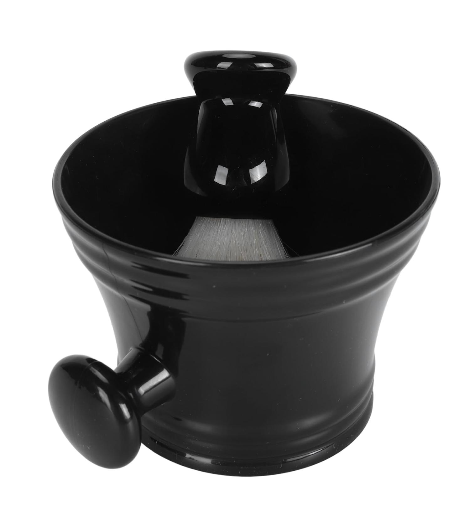 Buy Barting Foam Brush with Stand for Easy Beard Care | 3-in-1 Soft Nylon Brush & Bowl for Residue Removal | International Shipping Available - Buy Online on GoSupps.com