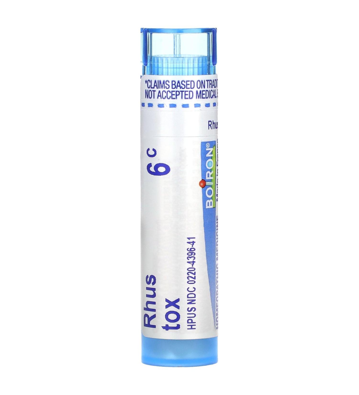 Boiron Rhus Tox 6C - Homeopathic Remedy 80 Pellets for Pain Relief - Fast International Shipping - Buy Online on GoSupps.com