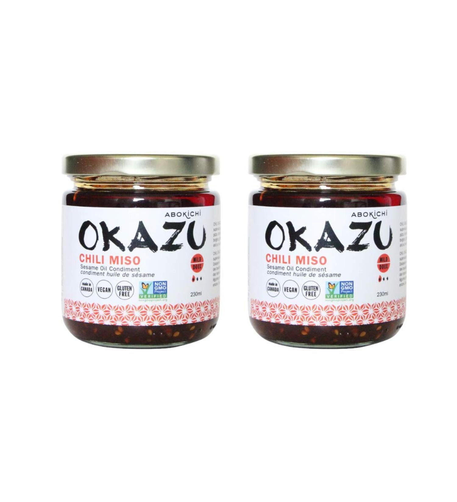 Premium Japanese Chili Miso Condiment (Pack of 2)- Savoury Umami-Rich Handcrafted in Canada by Abokichi - All Natural Vegan Non-GMO Gluten Free no MSG Sauce and Marinade Chili Miso 230 ml (Pack of 2) - Buy Online on GoSupps.com