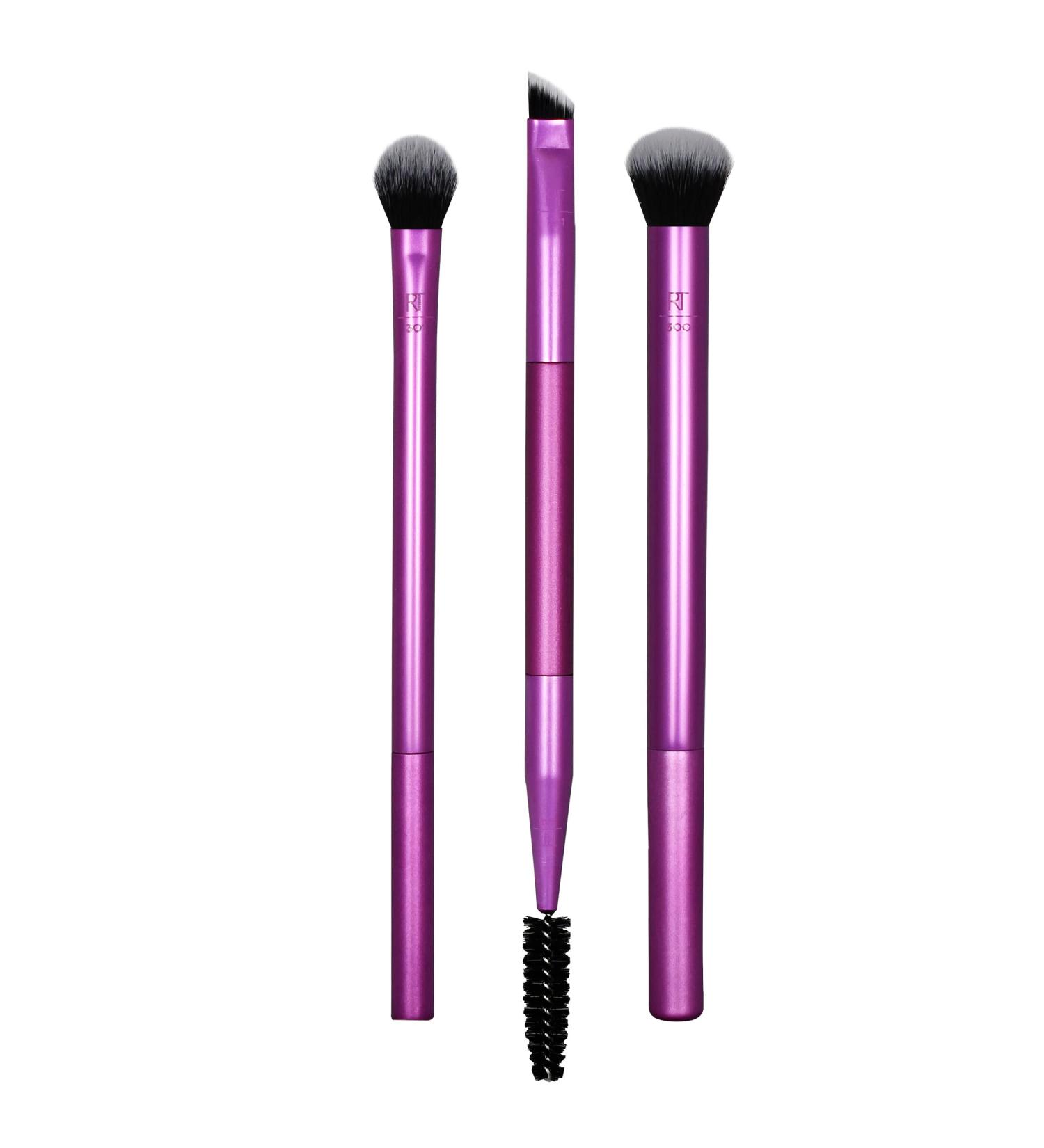 Real Techniques Eye Shade & Blend Trio: Vegan & Cruelty-Free 3-Piece Set for Eyeshadow, Liner, and Brow Grooming - Buy Online on GoSupps.com