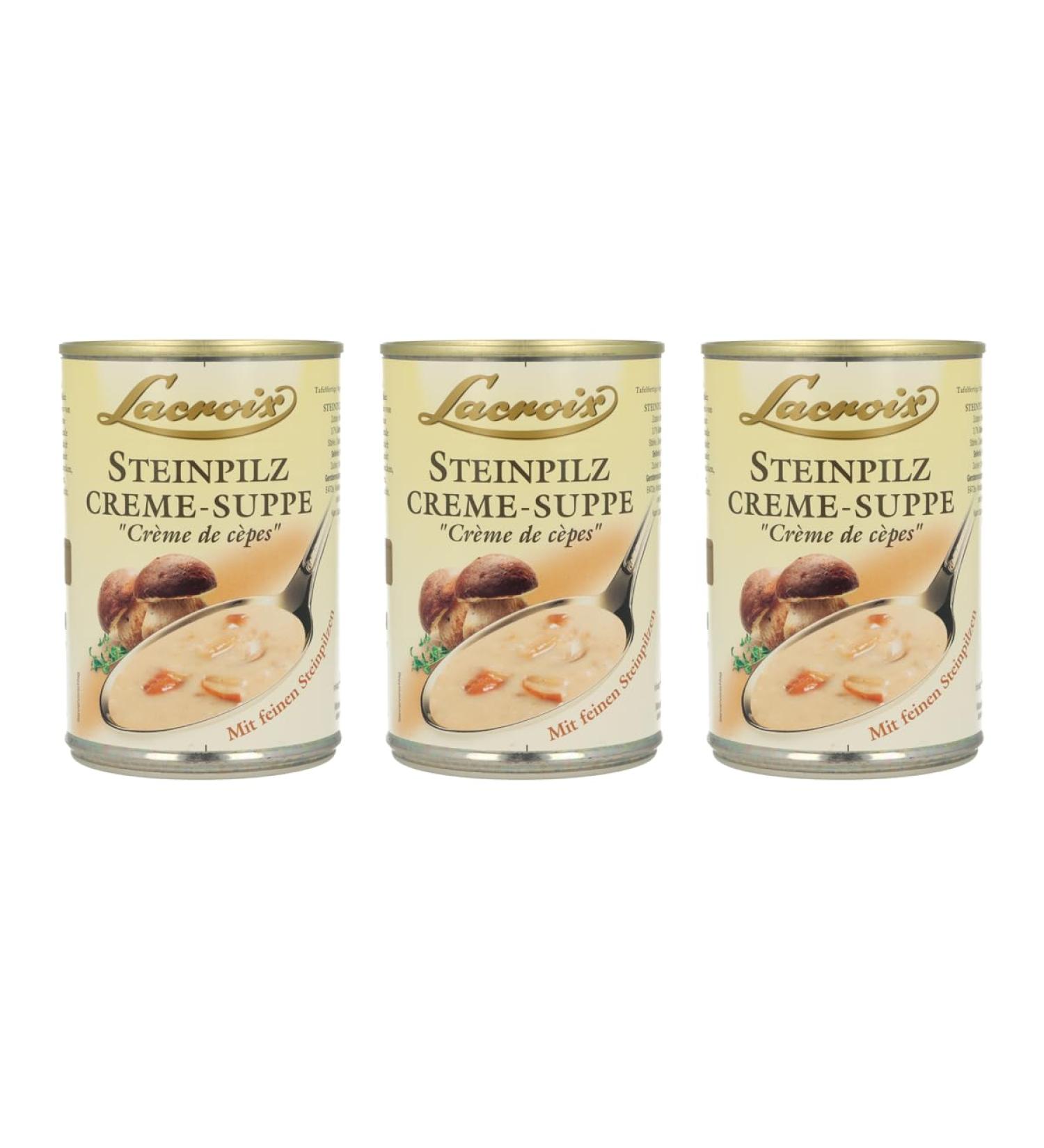 Buy Lacroix Pine Mushroom Cream Soup 3x400ml - Authentic Gourmet Soup for International Shipping - Buy Online on GoSupps.com