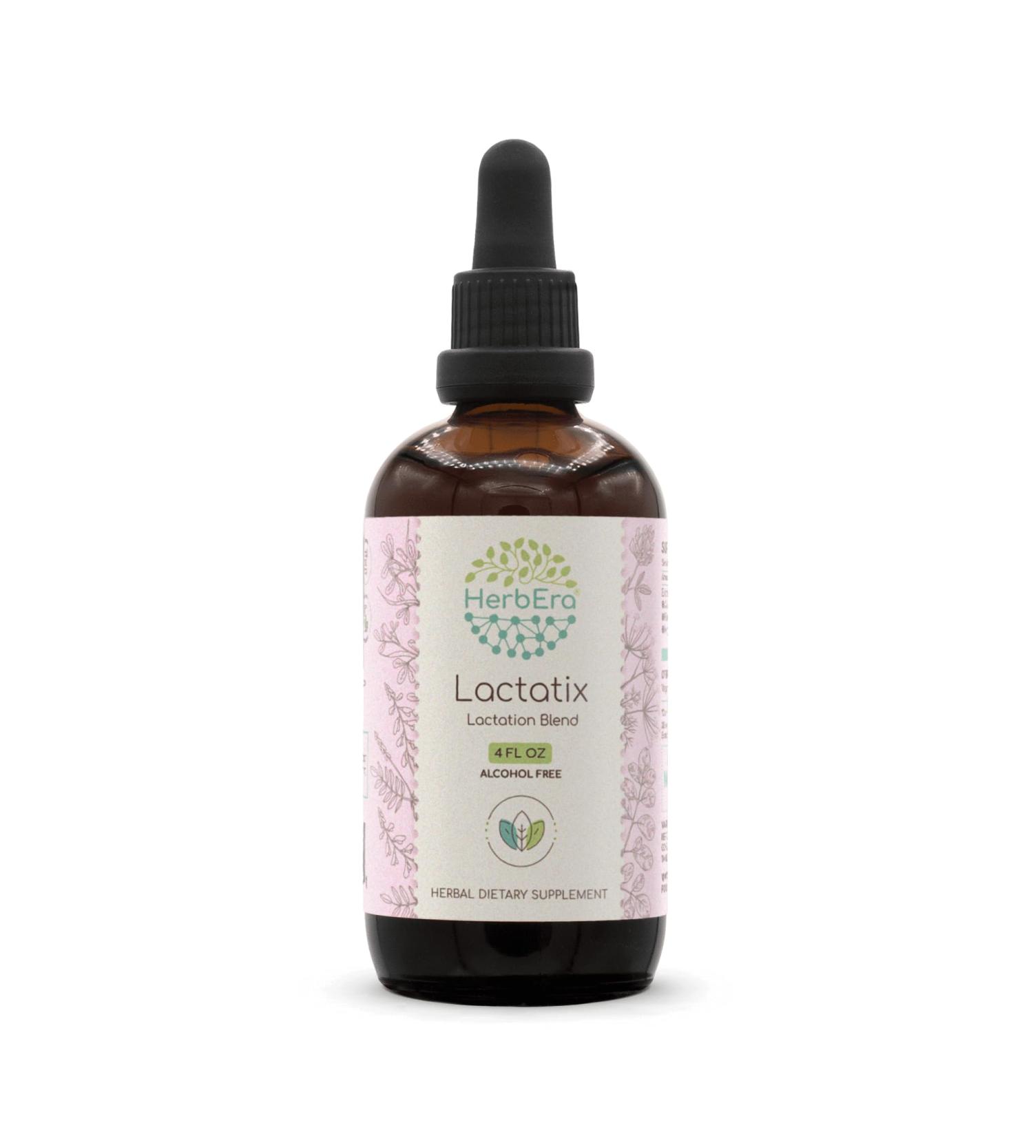 HerbEra Lactatix B120 Alcohol-Free Extract Tincture, Alfalfa Leaf, Moringa Leaf, Goat's Rue Herb, Fennel Seed, Fenugreek Seed. Lactation Blend 4 Fl Oz 4 Fl Oz (Pack of 1) - Buy Online on GoSupps.com