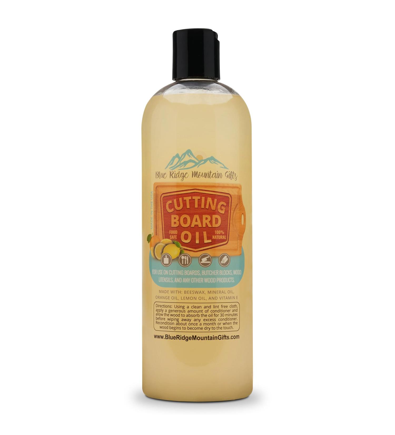 Natural Wood Conditioner for Cutting Boards - Food Grade Orange & Lemon Oil Blend - 16 oz - Buy Online on GoSupps.com
