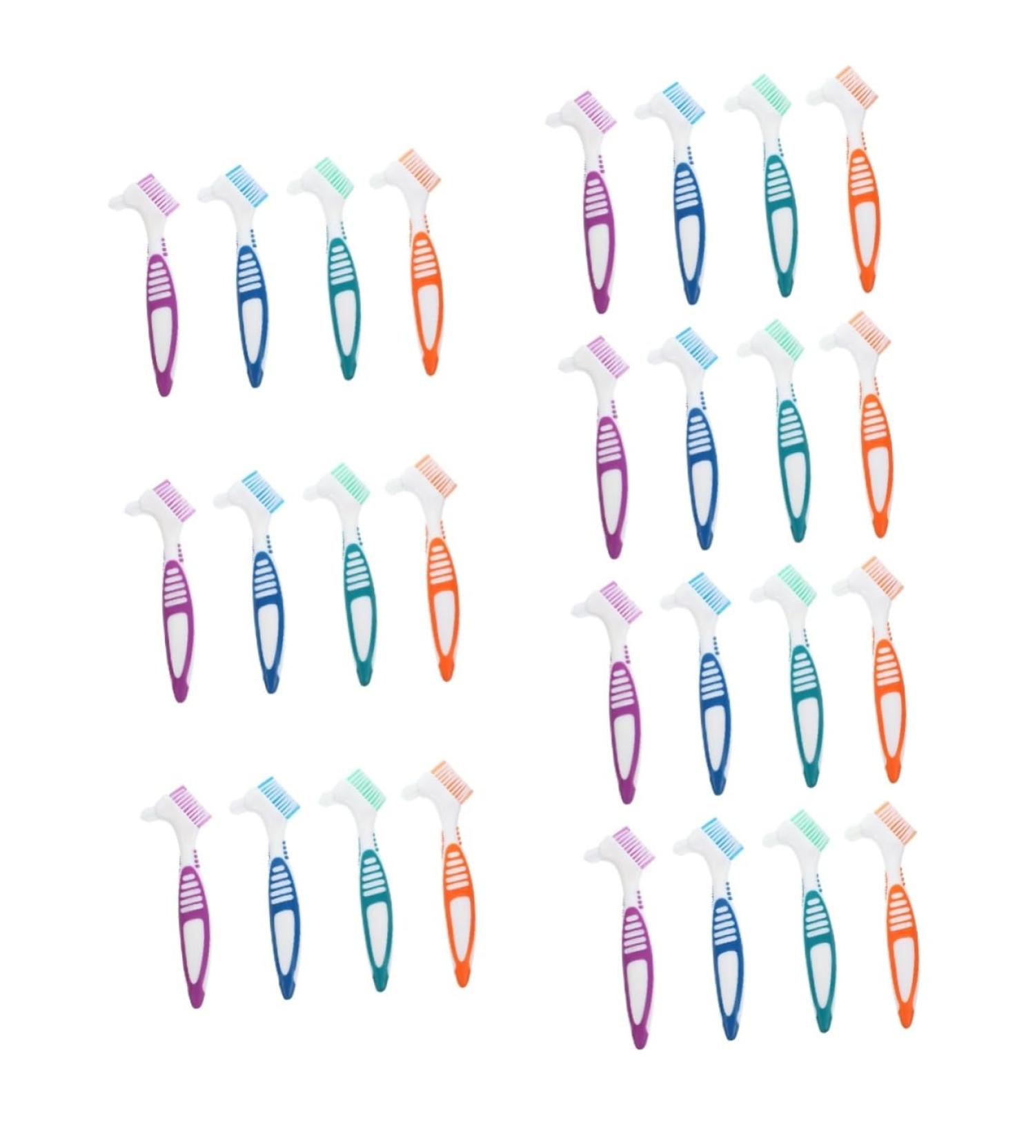 Shop Minkissy 28-Piece Toothbrush & Cleaning Brush Set - Ideal for Household Denture Care | Soft Fur & Nylon Bristles for Effective Cleaning - Buy Online on GoSupps.com