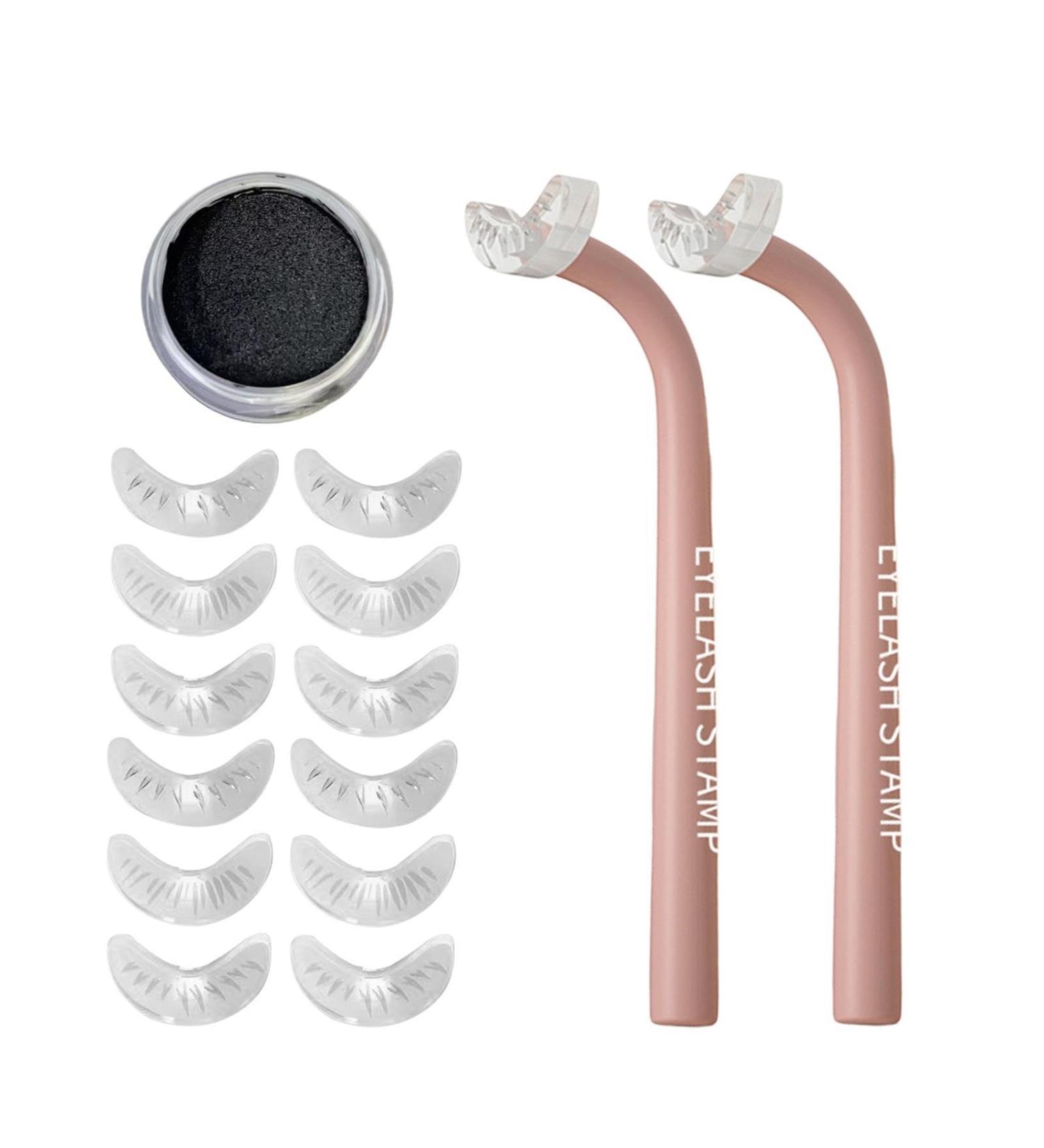 Eye Lashes Beauty Products | Realistic Bottom Lash Stamp Easy to Put On Eyelash Stamps Smudge-Proof Silicone Eyelash Stamp for Bottom Lashes Traveling Home Working Dating Gathering Pink - Buy Online on GoSupps.com
