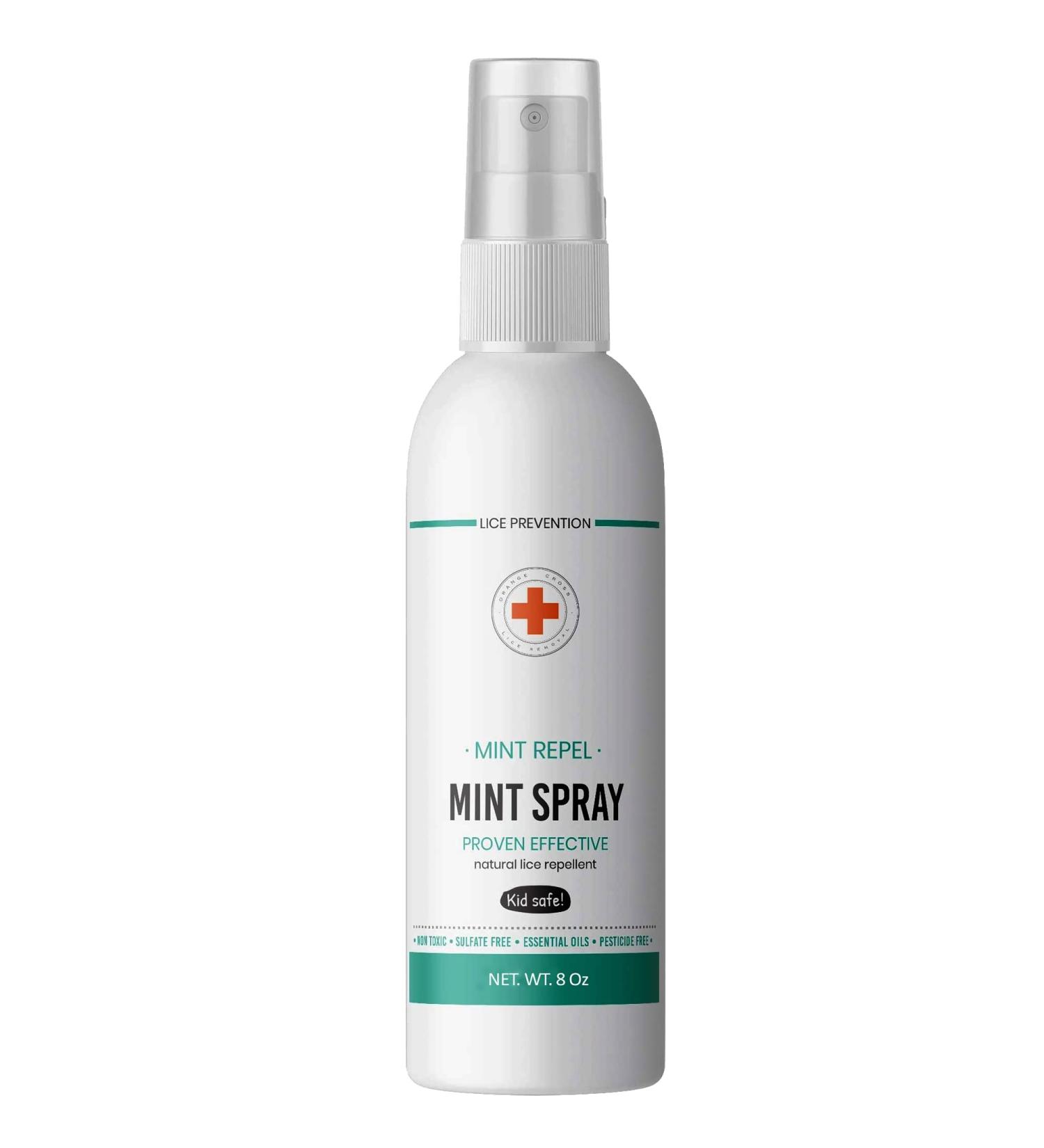 Orange Cross Lice Prevention Mint Spray | Natural Ingredients | Made in USA | No Parabens or Sulfates | 8oz | The Lice Experts - Buy Online on GoSupps.com
