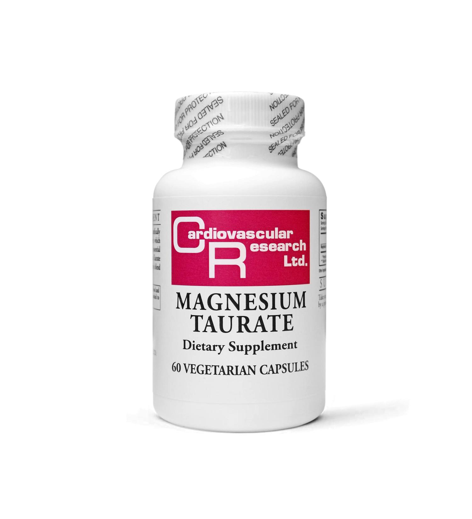 Cardiovascular Research Magnesium Taurate 125 mg 60 Capsules Creamy White