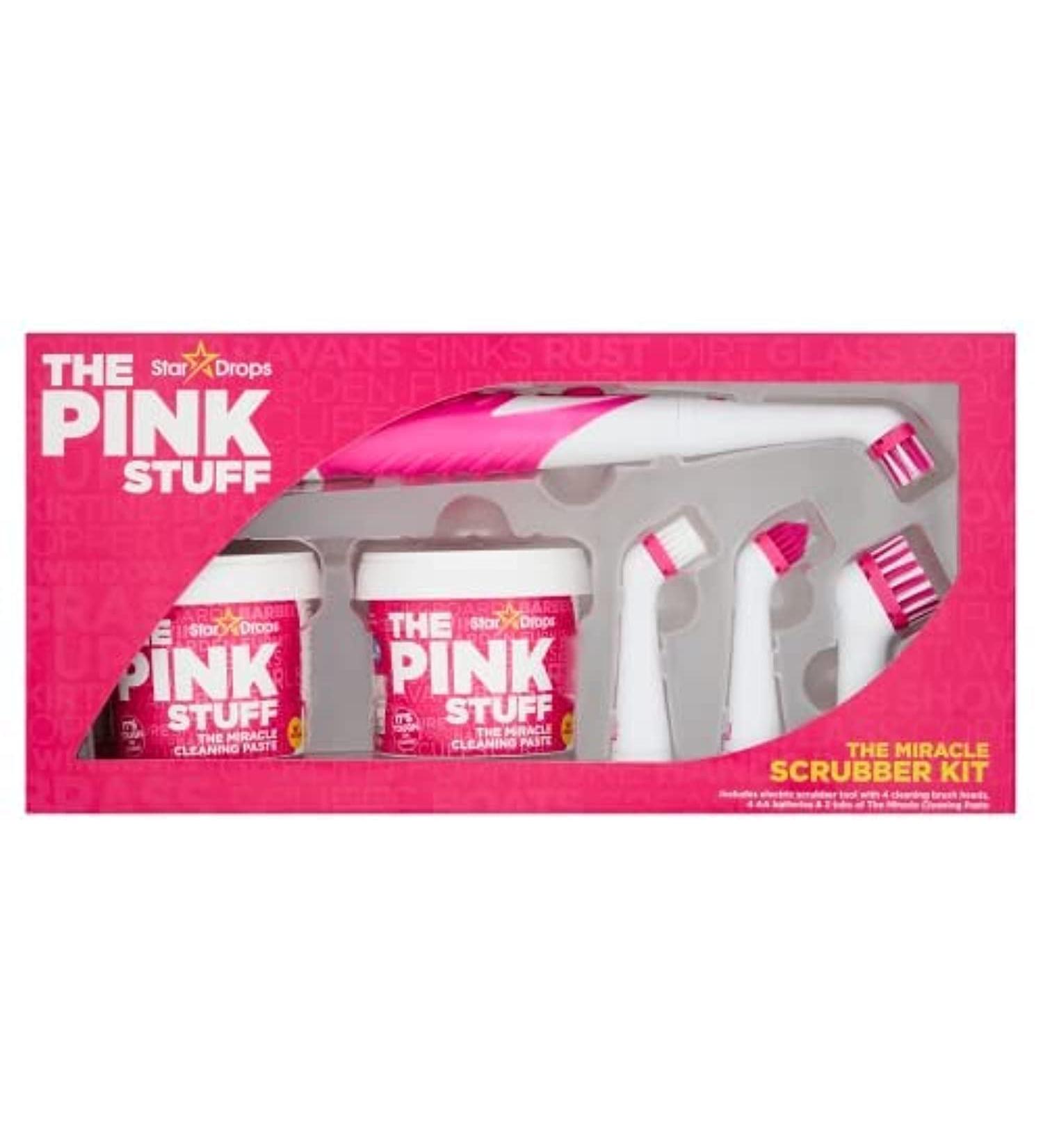 Stardrops Pink Stuff Scrubber Kit - 2 Tubs Cleaning Paste, Electric Scrubber & 4 Brush Heads - Buy Online on GoSupps.com