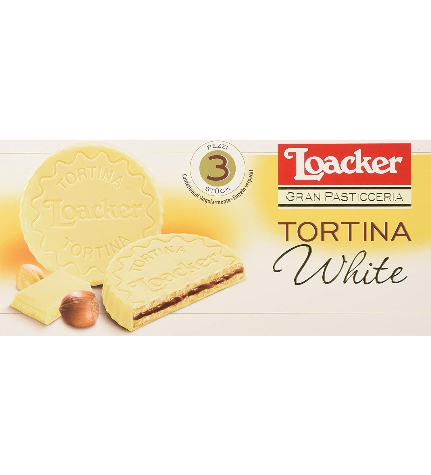 Loacker Tortina White 3pz Pack of 3 white chocolate treats filled with hazelnut cream 63 g - Buy Online on GoSupps.com