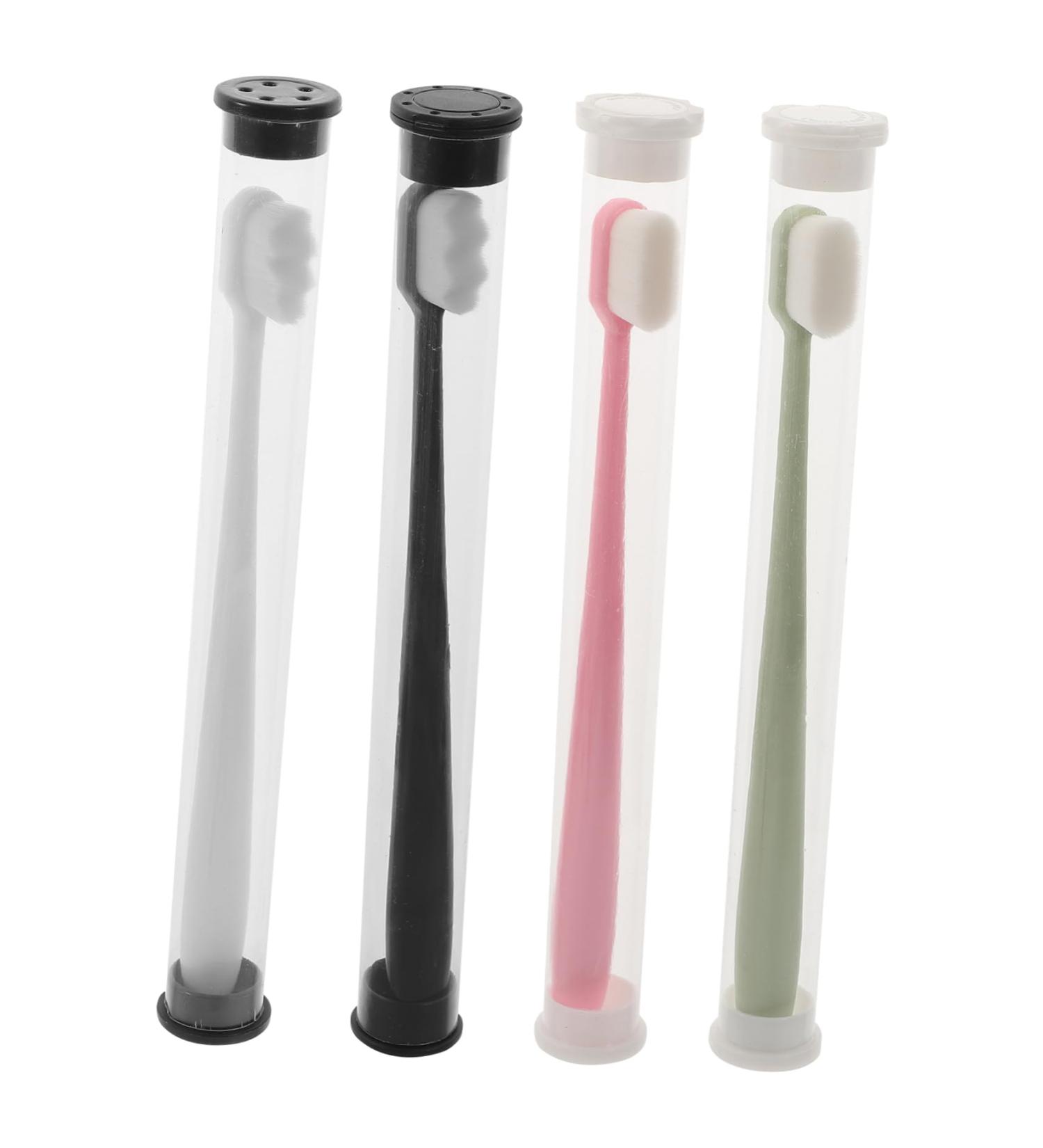 PopetPop 4-Piece Soft Toothbrush Set | Extra Soft Natural Bristles Adult & Pregnancy Toothbrush - 1 Pack - Buy Online on GoSupps.com