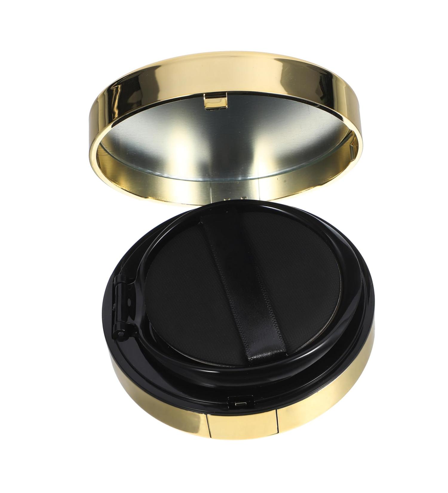 DRESSOOS Madeup Accessories Cushion Puff Compact Case with Mirror Cushion Compact Refillable Pressed Black - Buy Online on GoSupps.com