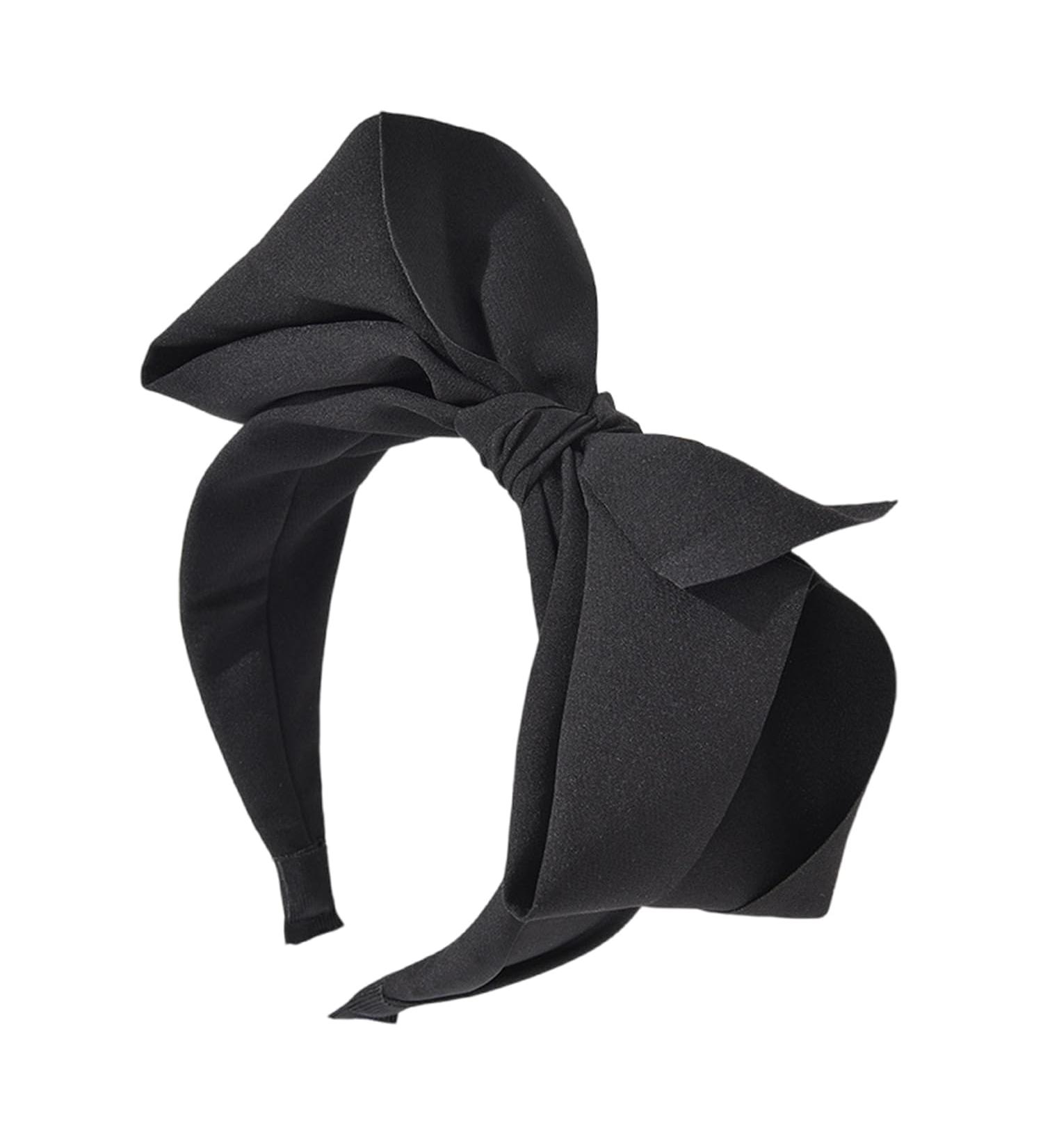 JINBUYAO Red Bow Headband For Women Black Knot Hair Bands Big Bowknot Hair Hoop Knotted Wide Turban Headbands Hair Band Bows Hair Accessories(Black) - Buy Online on GoSupps.com