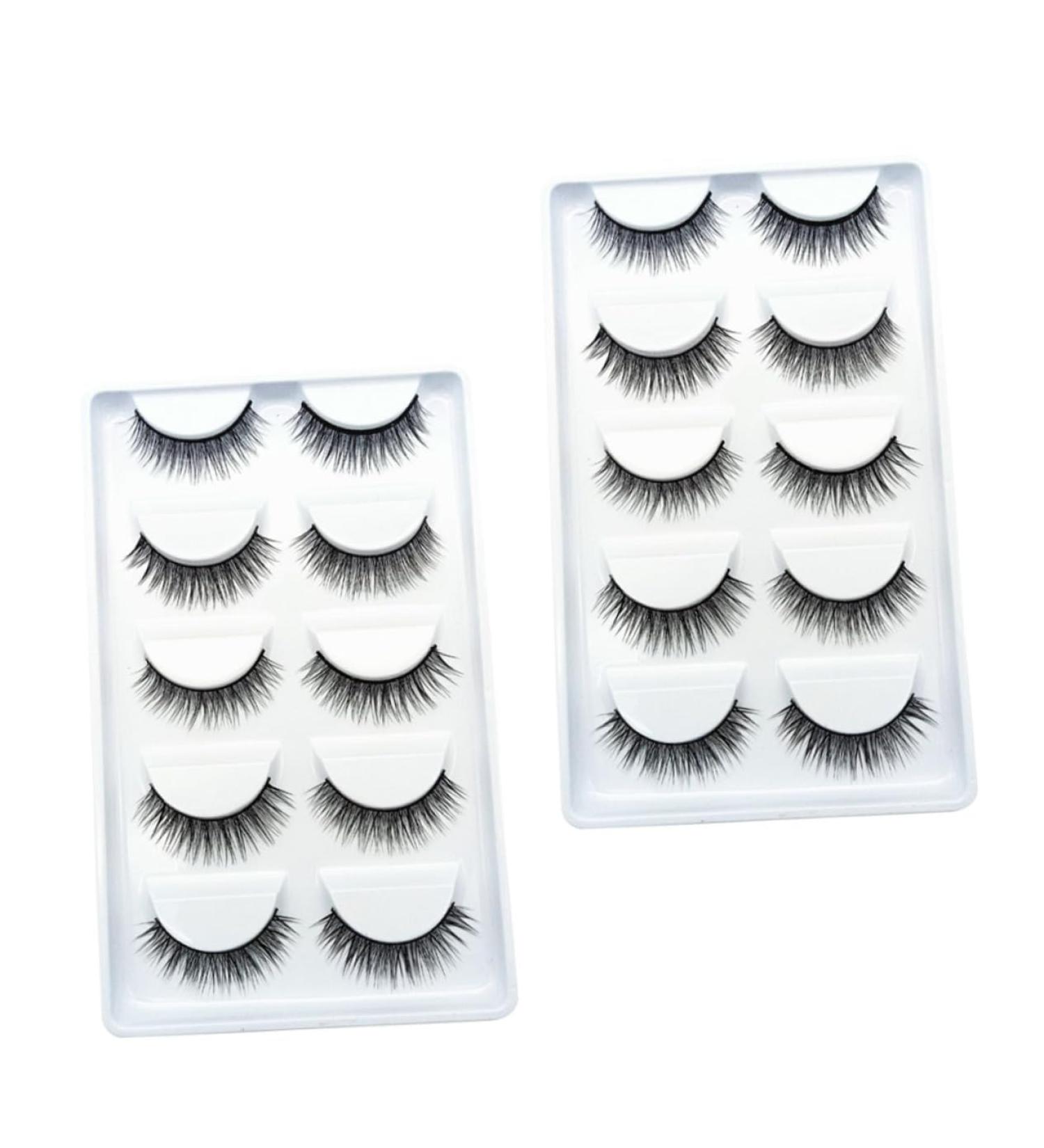 minkissy 10 Pairs Fake Eyelashes 5d Magnetic Eyelashes Reusable Flase Lash Cosplay Lashes Short Fake Eye Lashes Stick on Eyelashes False Lashes Faux Lashes Miss Chemical Fiber Natural - Buy Online on GoSupps.com