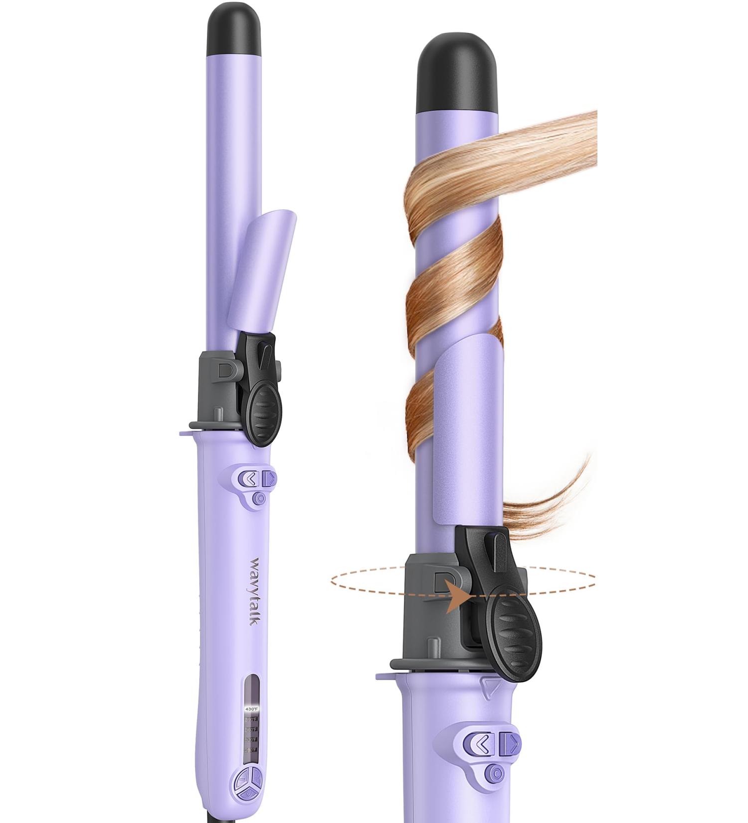 Wavytalk 1 Inch Rotating Curling Iron - Automatic Curler for Effortless Waves - Up to 430 - Purple - Buy Online on GoSupps.com