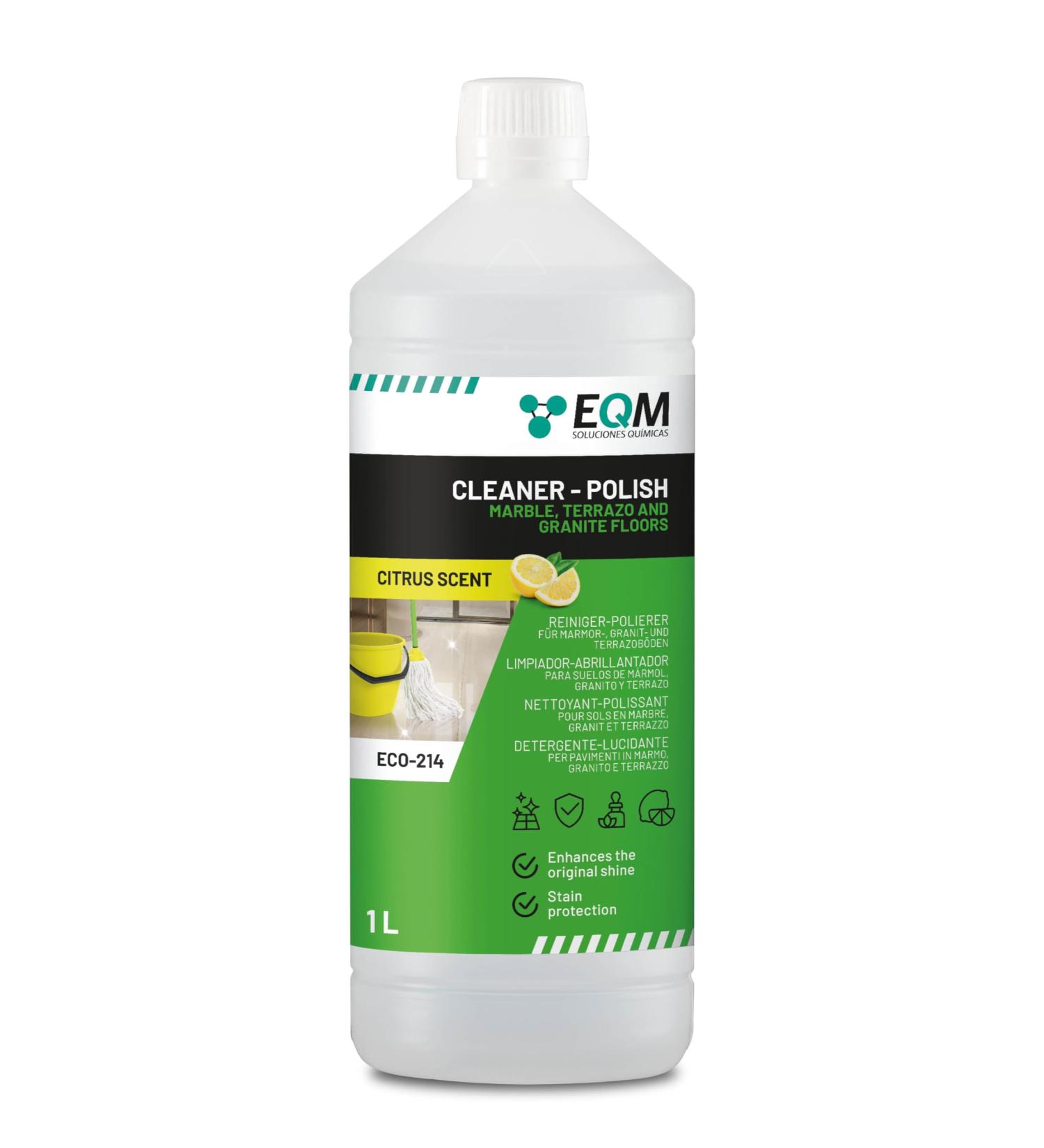 EQM ECO-214 Cleaner and Polishing for Marble and Natural Stone 1L Enhances Natural Colour and Shine - Buy Online on GoSupps.com