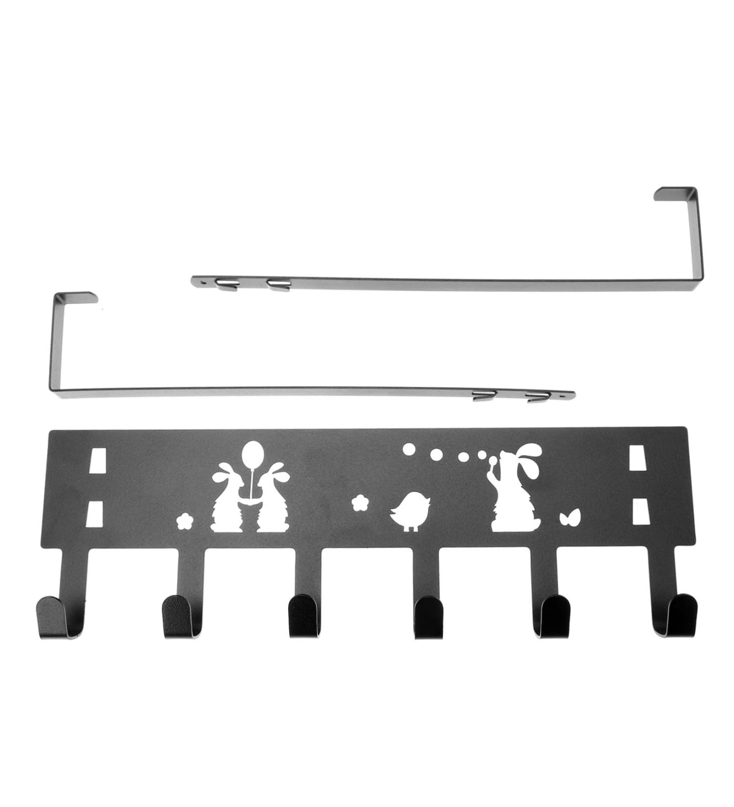 Rabbit Storage Rack Over The Door Racks Over Door Coat Hooks Door Hanging Hat Rack Metal s Hooks Black Clothes Hangers Over Door Towel Hook Iron Storage Shelf Hanging Hook Hook up - Buy Online on GoSupps.com
