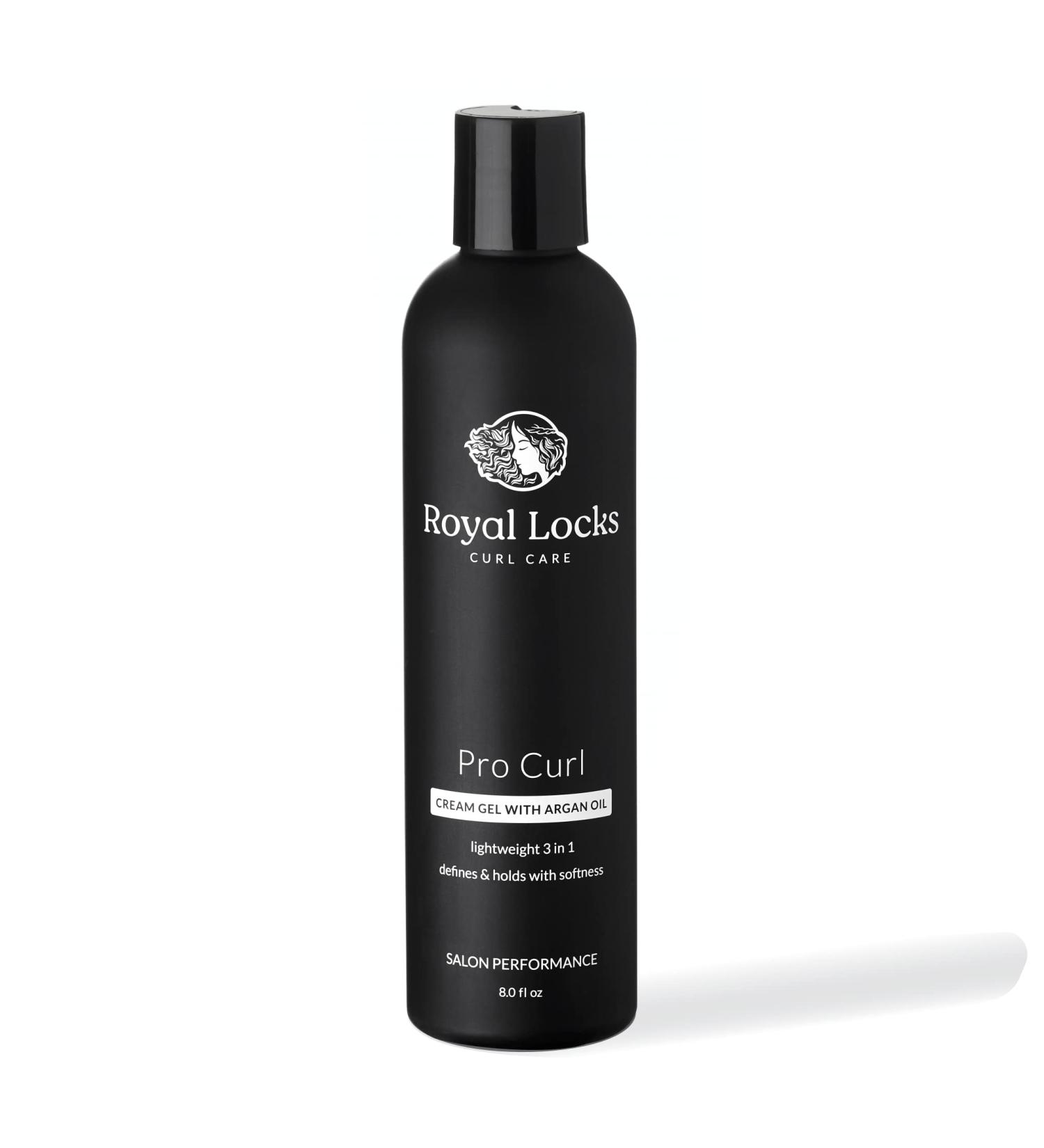 Royal Locks Pro Curl Cream Gel 8 fl oz - Lightweight Curl Defining Cream with Argan Oil | Anti-Frizz Styling Gel for Curly Hair | Wavy, Coily & Curly Hair-New Formula - Buy Online on GoSupps.com