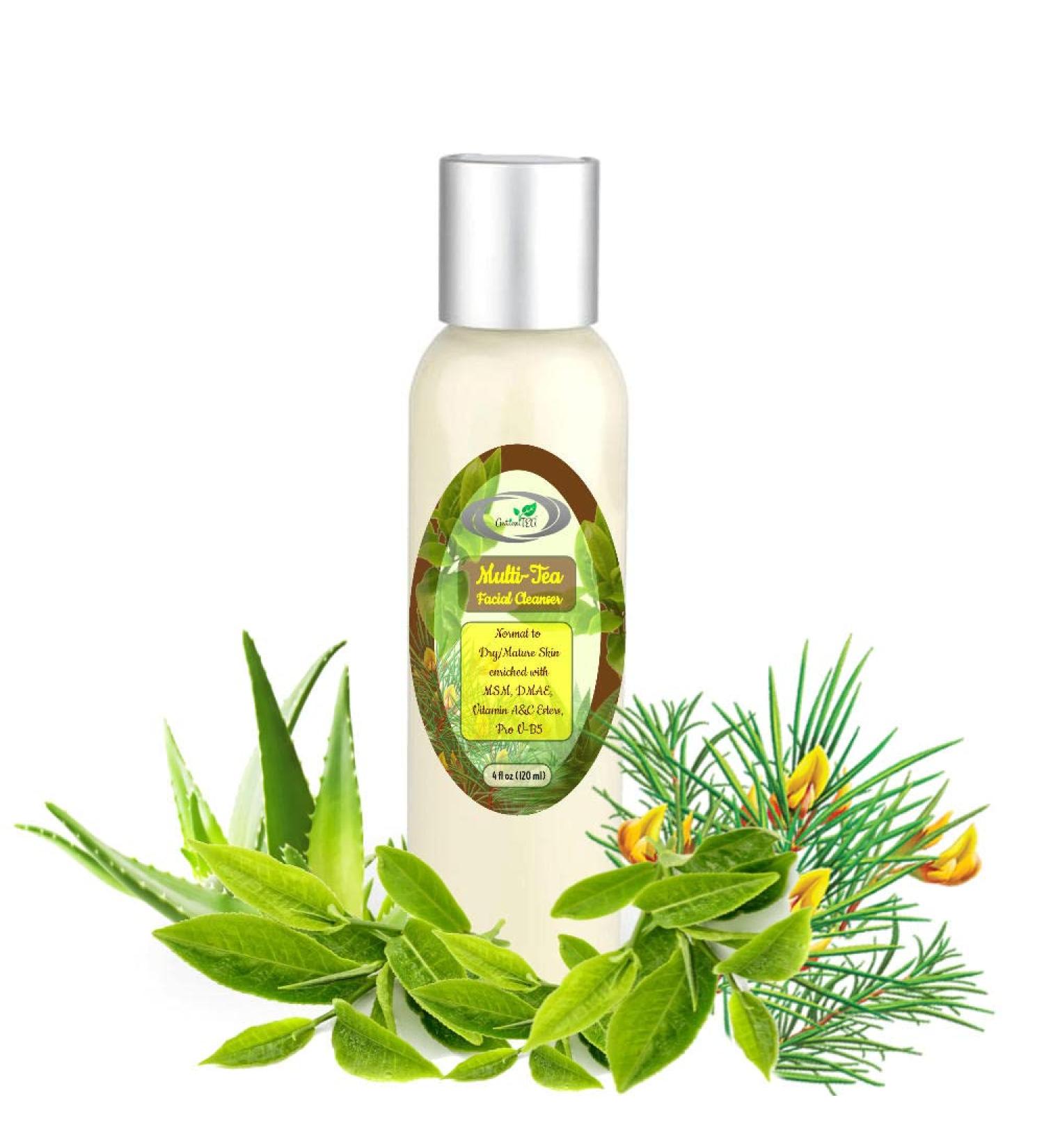 HIGH ALTITUDE ORGANICS AntioxiTEA TM MULTI-TEA Antioxidant Facial Cleanser for Normal to Dry/Mature Skin - 4oz (120ml) - with MSM DMAE Vitamin A&C Esters Pro V-B5 - Buy Online on GoSupps.com