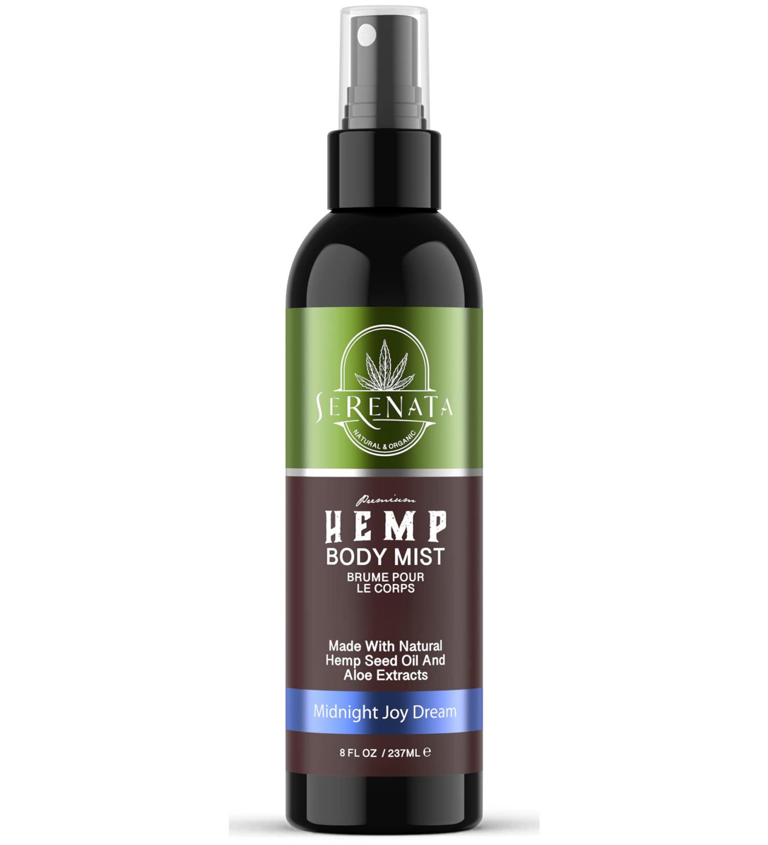 Hemp Seed Oil Moisturizing Body Spray - Hemp Hydrating Facial Mist and Body Mist for Women - Hydration Moisturizer with Aloe Organic and Natural Fragrances - Vegan Alcohol Cruelty Free (Midnight Joy Dream) - Buy Online on GoSupps.com