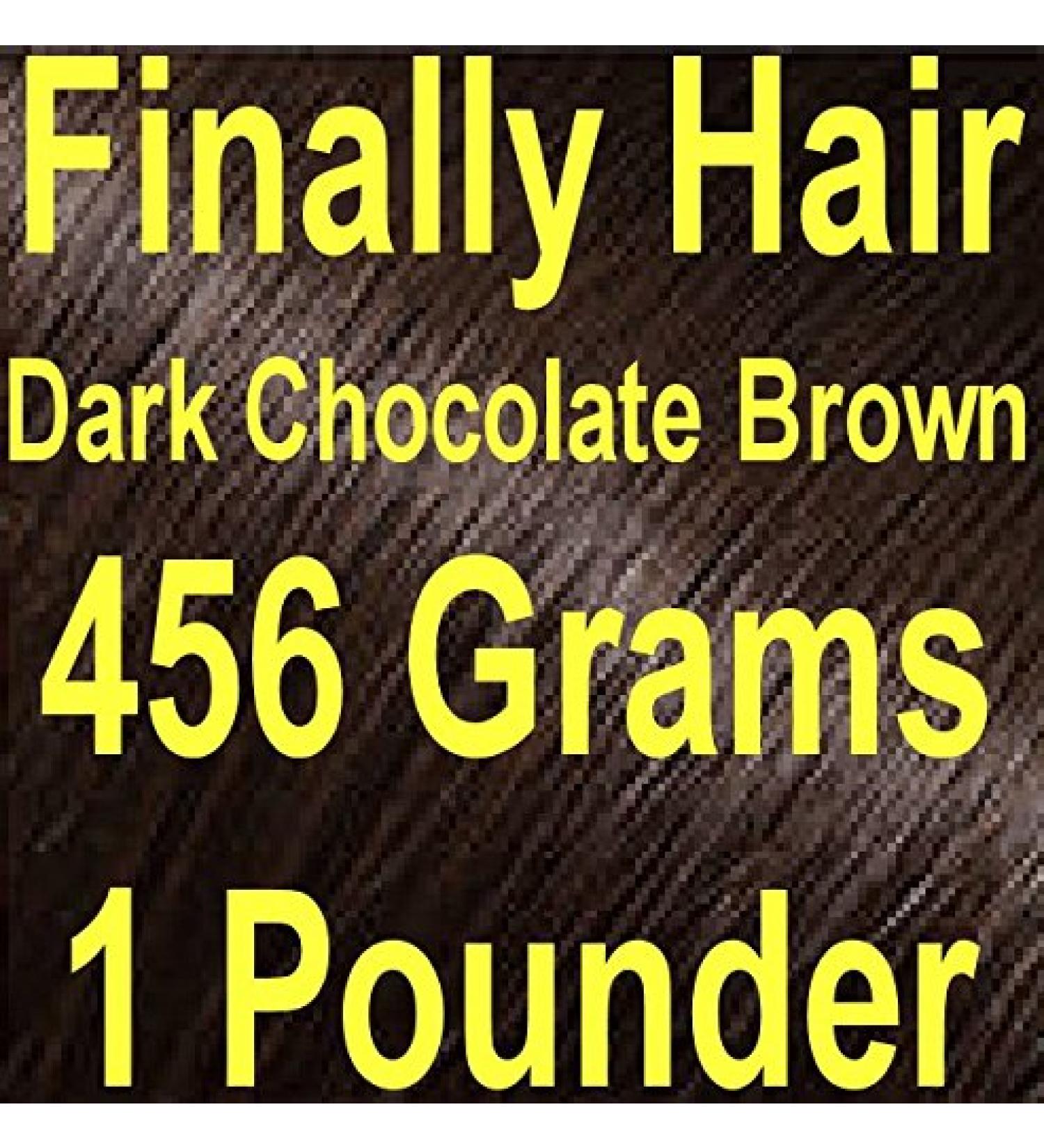 Dark Chocolate Brown Finally Hair Fiber Refill - 456g for Hair Loss Concealment | Finally Hair - Buy Online on GoSupps.com