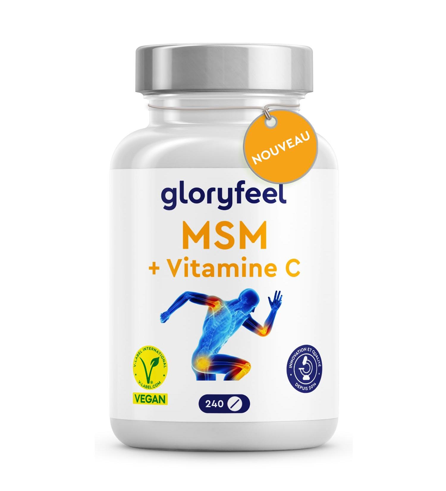 MSM with Vitamin C Bone Complex Joints Skin & Immune System* 2000 mg Methylsulfonylmethane Per Dose 240 Small Tablets Alternative to MSM Powder and MSM Capsules - Buy Online on GoSupps.com