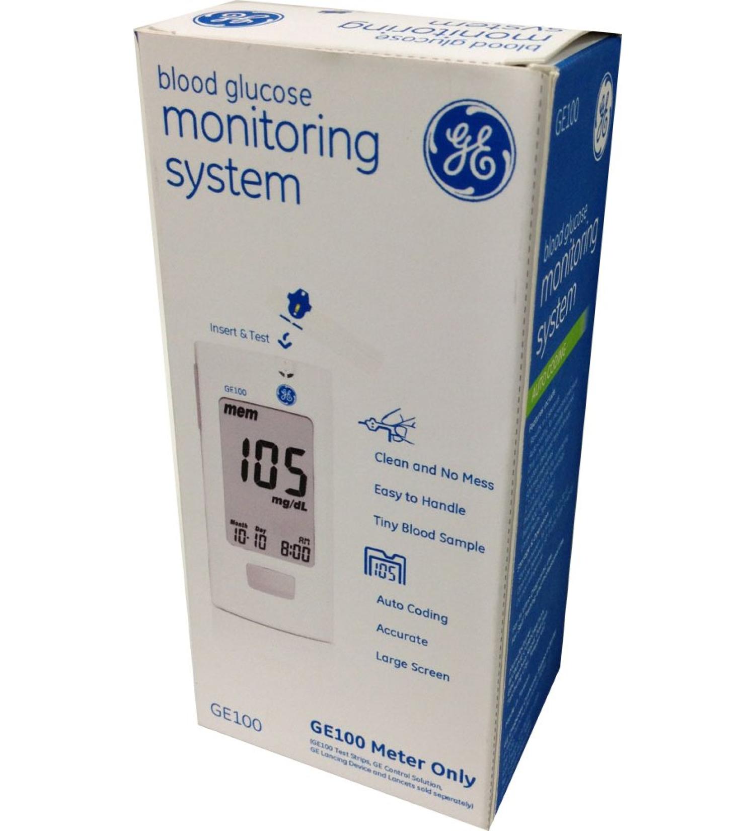 GE100 Blood Glucose Monitoring System - Accurate Diabetes Management - Buy Online on GoSupps.com