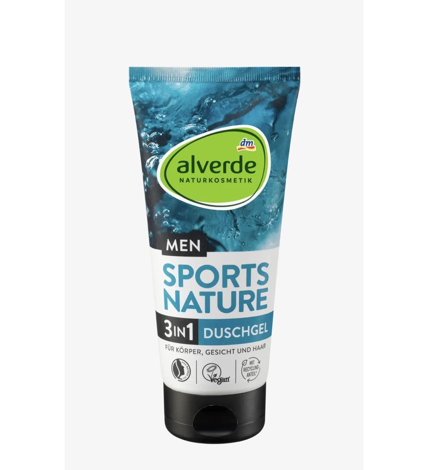 Alverde alverde MEN Gel shower 3 in 1 Sports Nature 1 x 200 ml - Buy Online on GoSupps.com