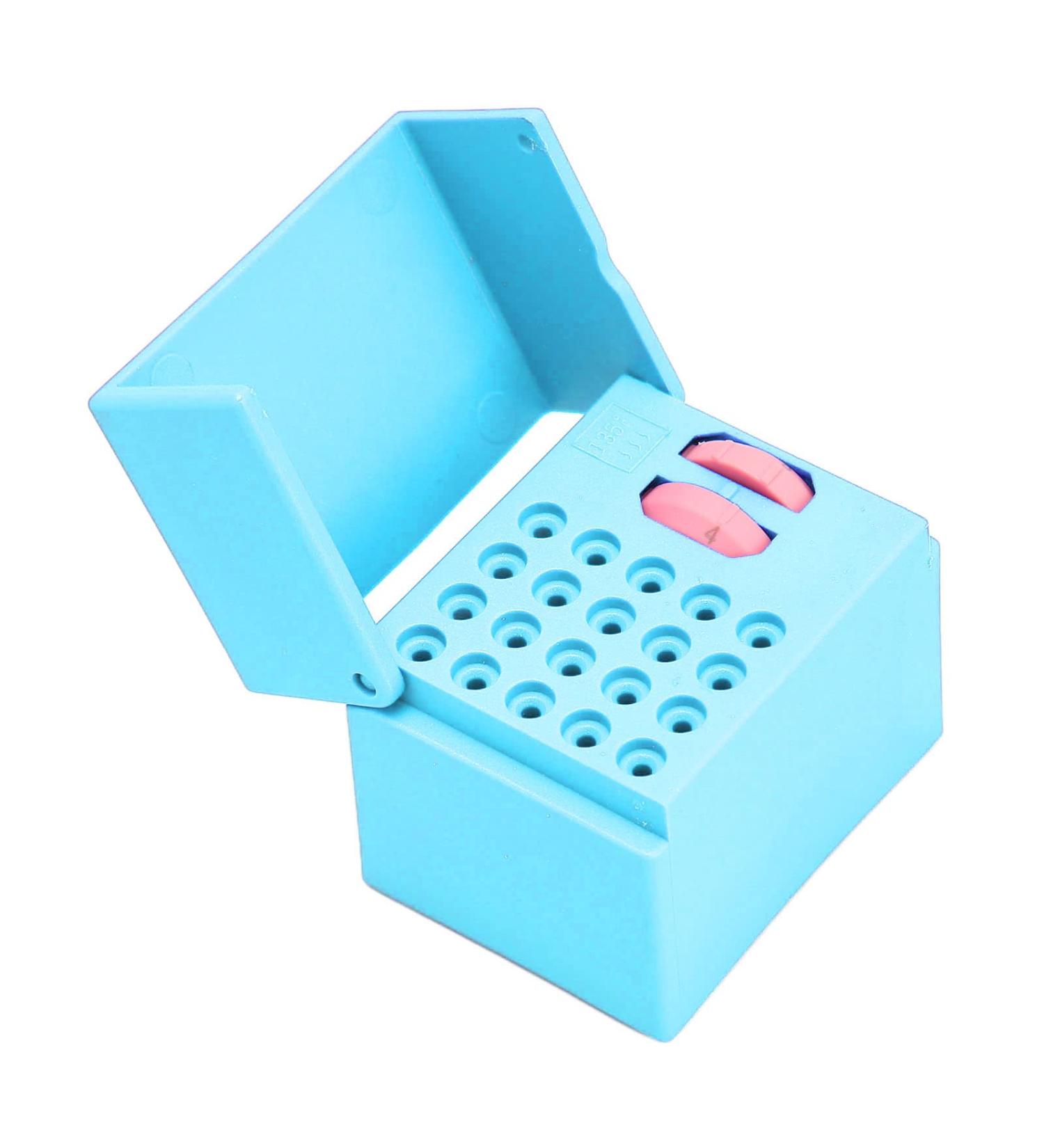 Autoclavable Endodontic File Cleaning Box - Professional Dental Drill Holder with Measuring Scale (Light Blue) | International Shipping - Buy Online on GoSupps.com