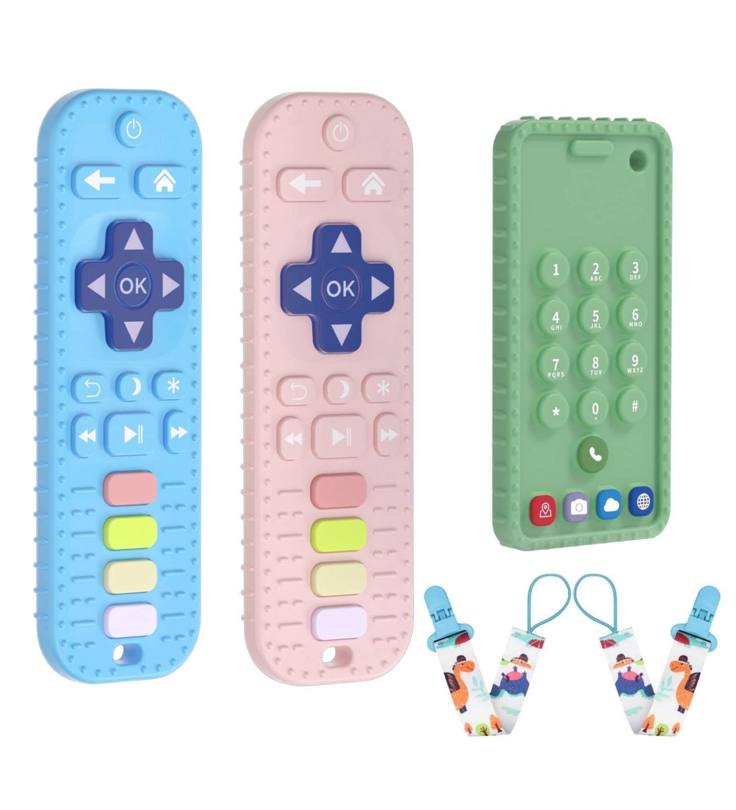 JIECH Remote & Phone Teether Toys for Babies - Safe & Fun Teething Relief - Buy Online on GoSupps.com