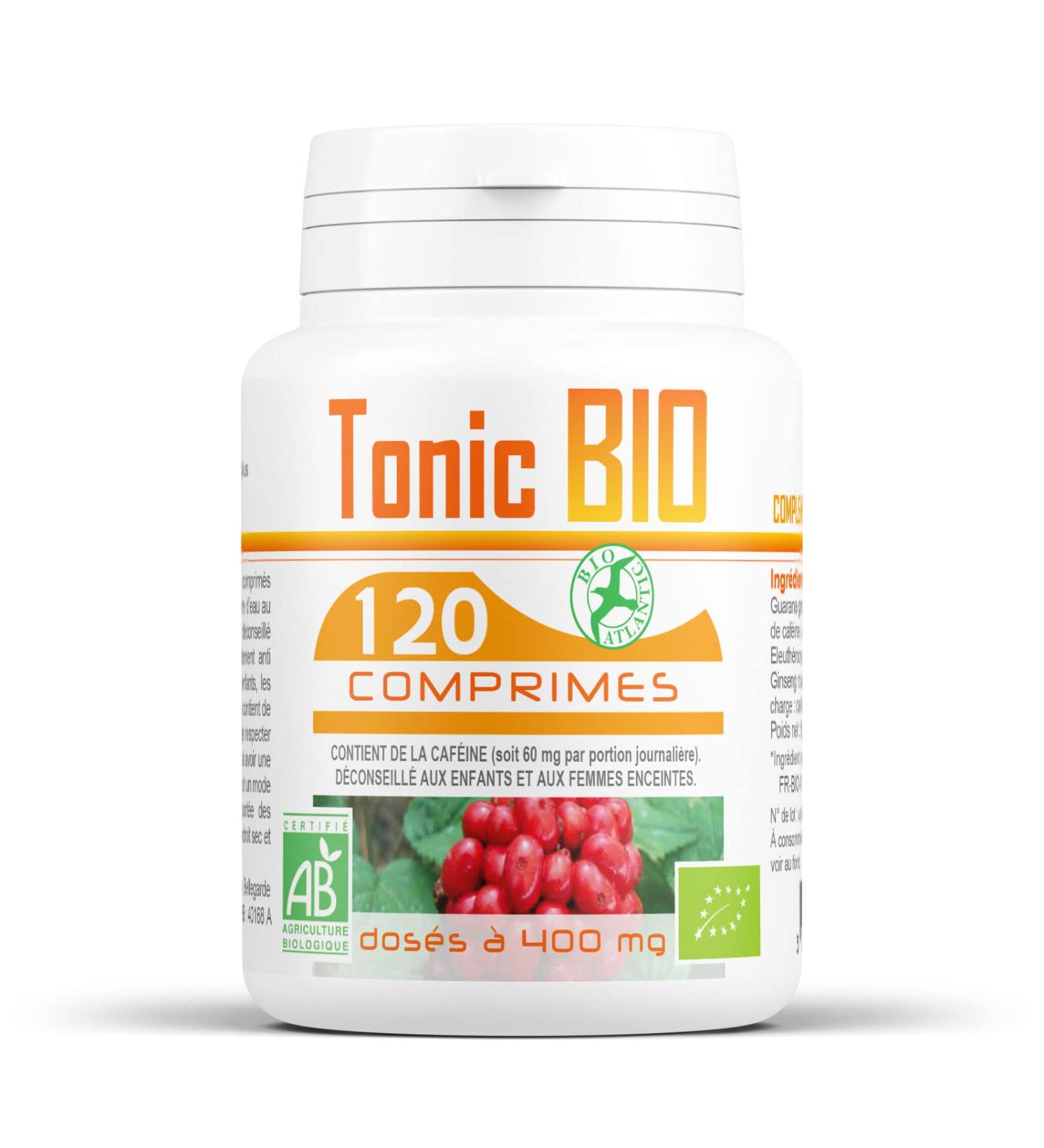 Organic Tonic 400mg - 120 tablets - Guarana Echinacea Eleutherococcus Red Ginseng - Buy Online on GoSupps.com