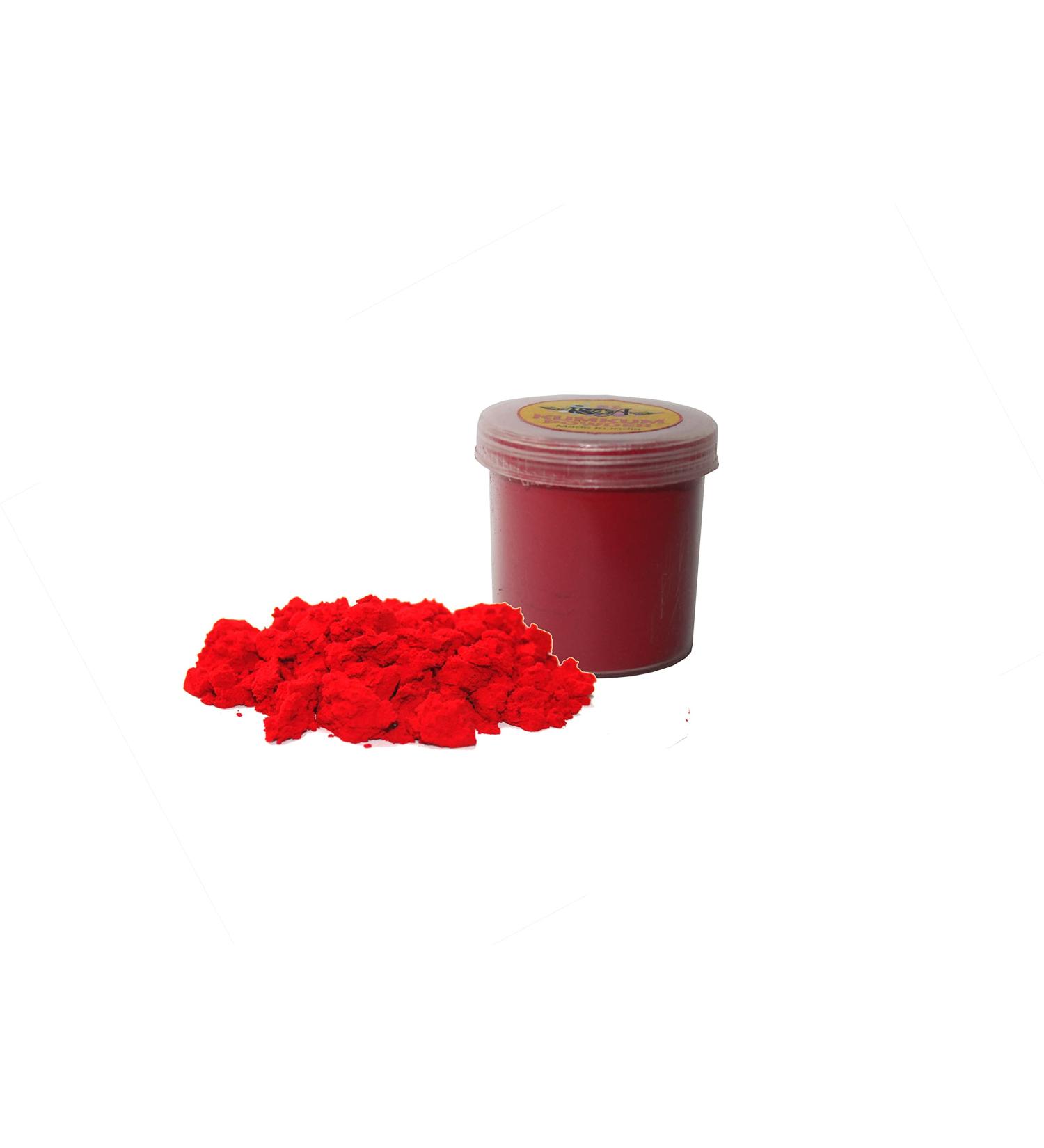 Buy IS4A Pure Indian Dark Red Kumkum Powder (0.90 oz) for Pooja Makeup & Hindu Rituals - Authentic Sindoor & Kumkuma - International Shipping Available - Buy Online on GoSupps.com