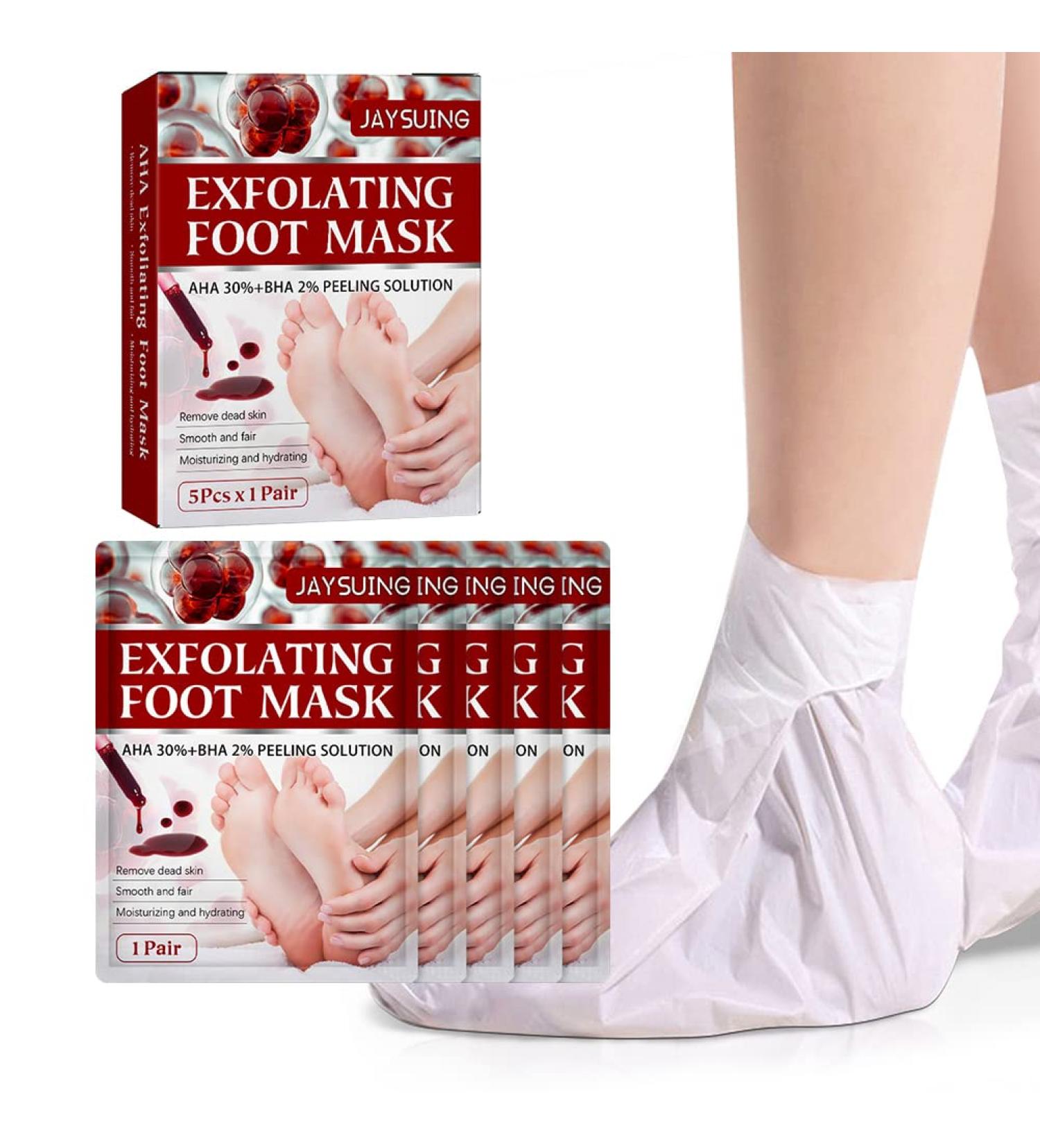 5 Pairs Moisturizing Foot Masks | Effective Corneal Remover Socks for Soft Smooth Feet - Buy Online on GoSupps.com
