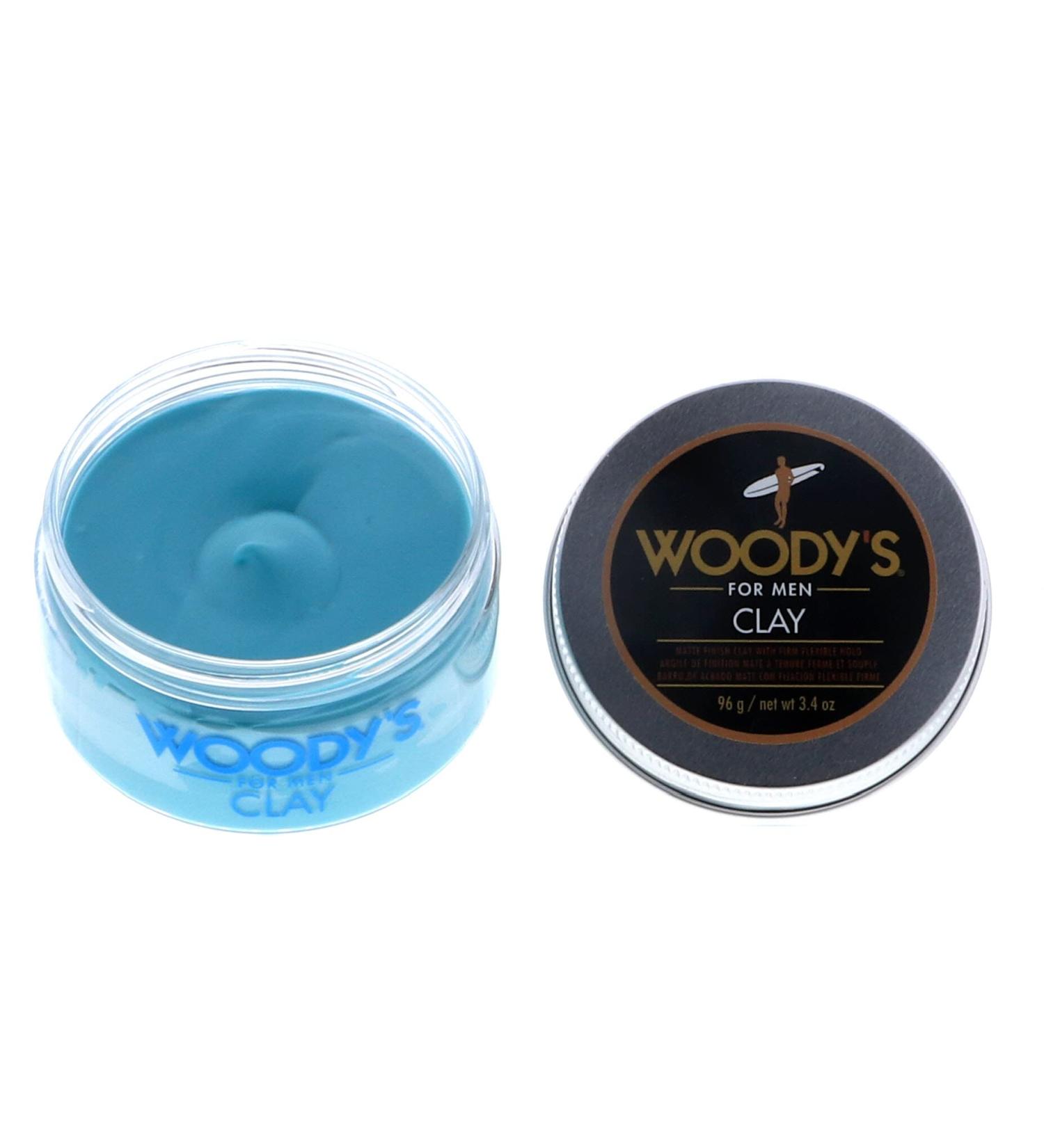 Woody's Matte Finish Clay for Men Styling 3.4 oz (Pack of 2)