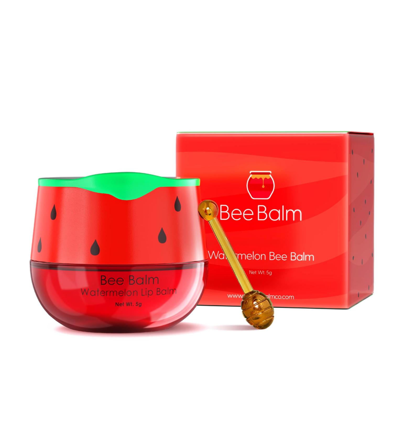 Bee Balm Original Watermelon Lip Balm - Hydrating Lip Moisturizer & Propolis Honey Mask for Cracked Lips Reduces Lip Lines Beeswax with Vitamin E - Buy Online on GoSupps.com