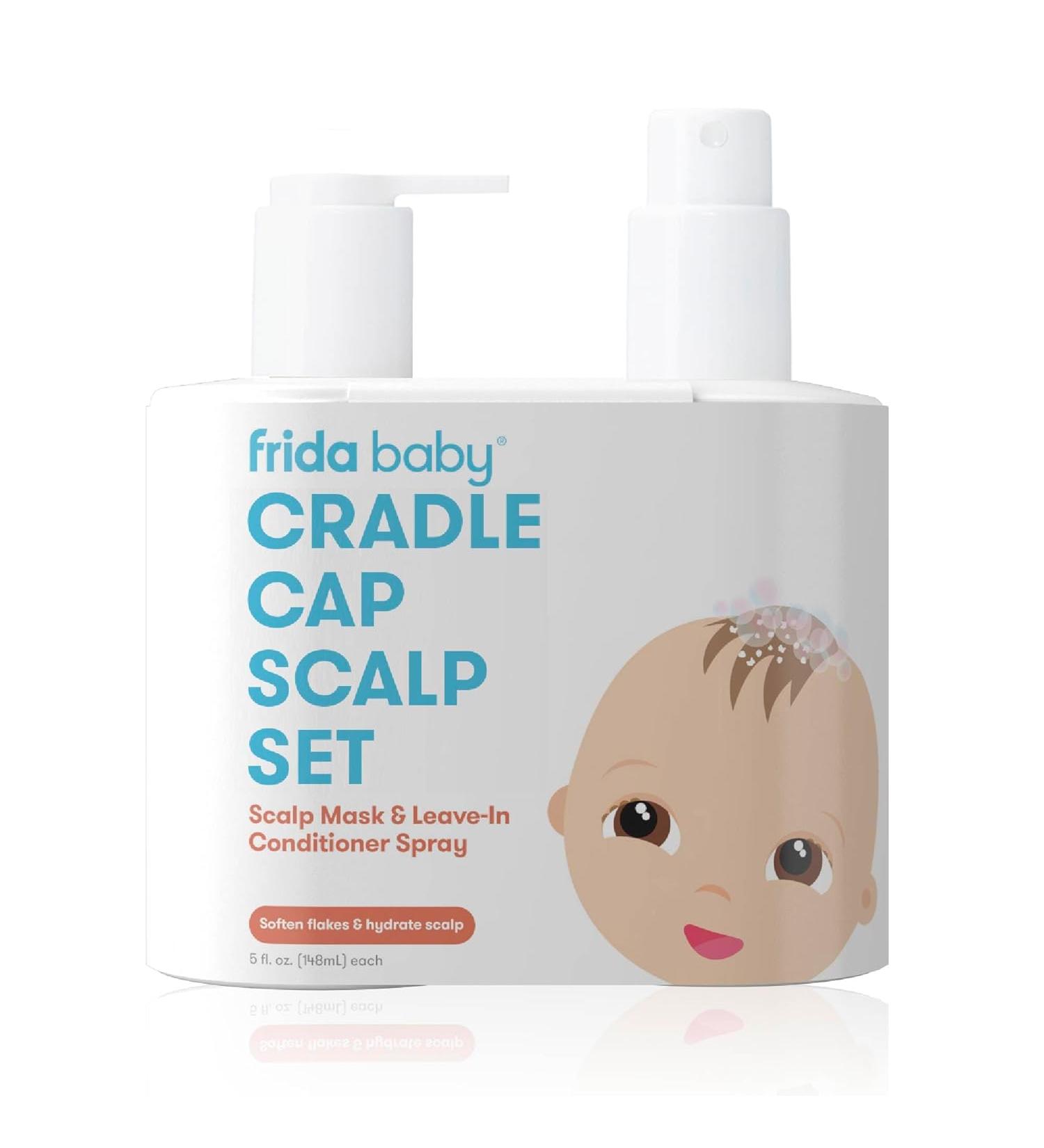 Frida Baby Cradle Cap Flake Fixer Scalp Spray + Mask Duo - Soothes Baby's Scalp, Prevents Dryness & Flakes - Buy Online on GoSupps.com