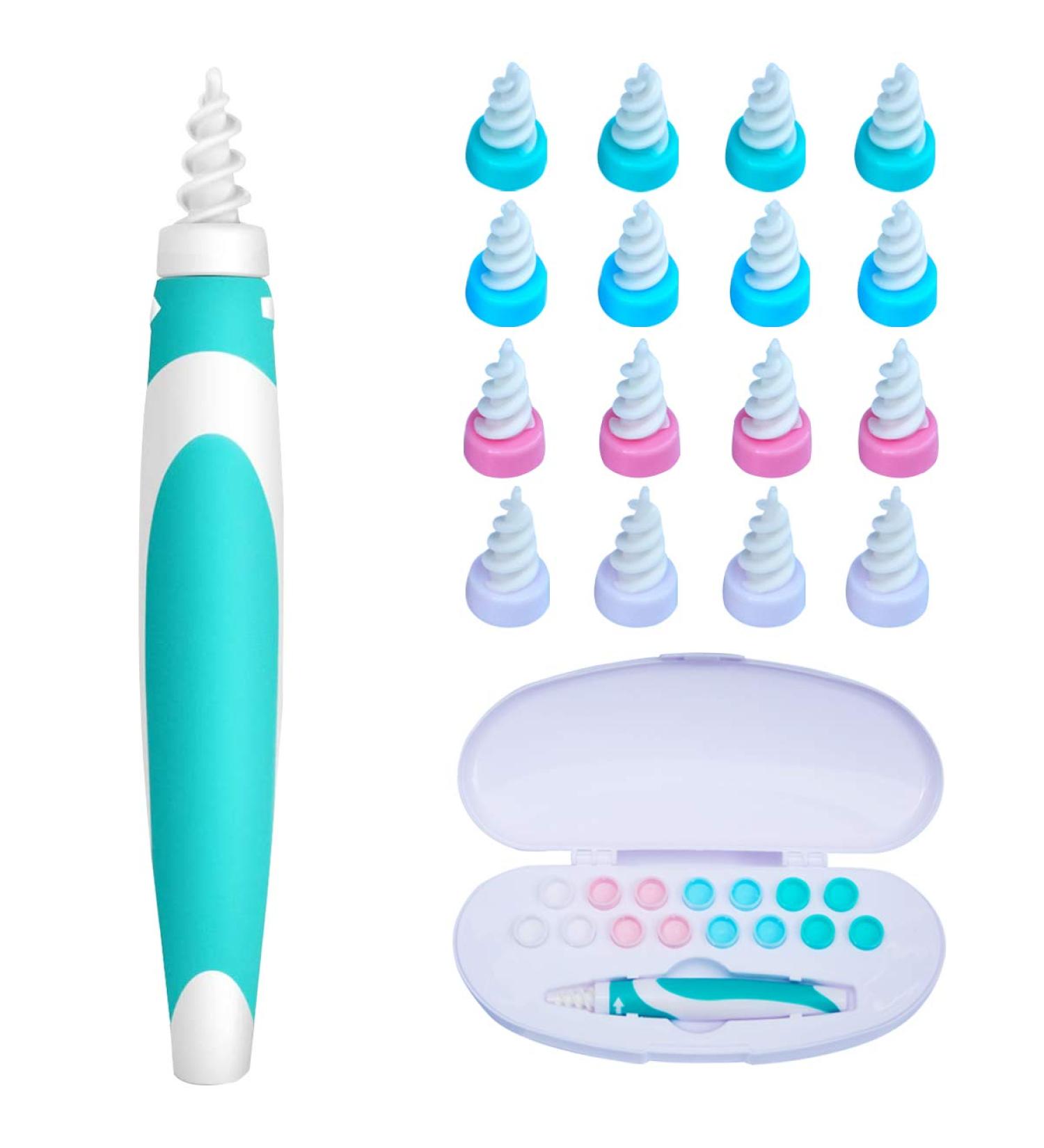 OUTTEEY Spiral Ear Wax Removal - Safe Silicone Earwax Remover with 16 Tips - Buy Online on GoSupps.com