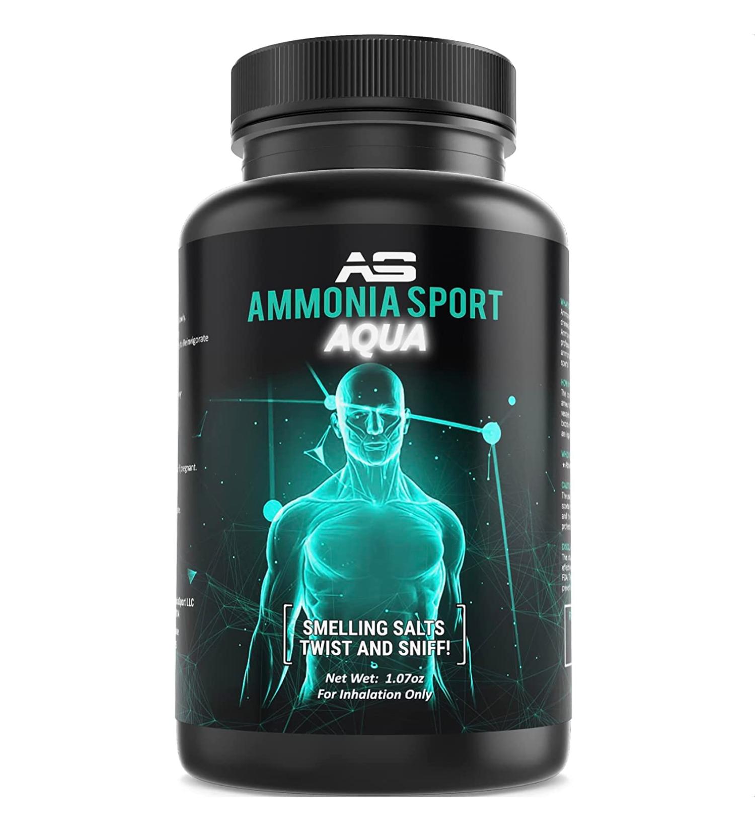 Athletic Smelling Salts - Aqua - Twist & Sniff! - Smelling Salt for Athletes - by AmmoniaSport - Buy Online on GoSupps.com