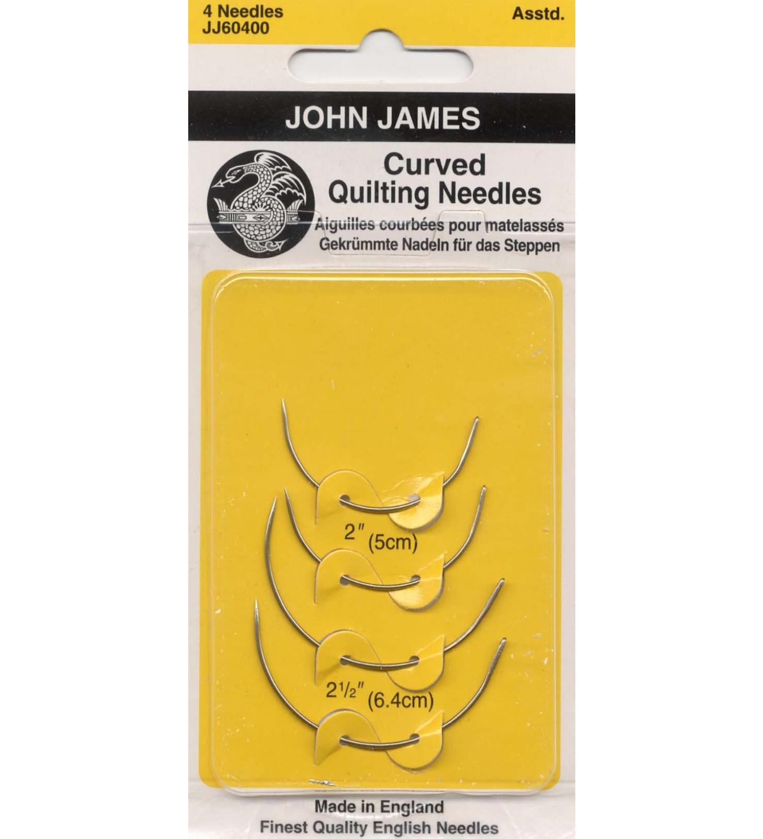 Colonial Needle JJ60400 Curved Quilting Hand Needles, 4-Pack , Yellow 1 Pack