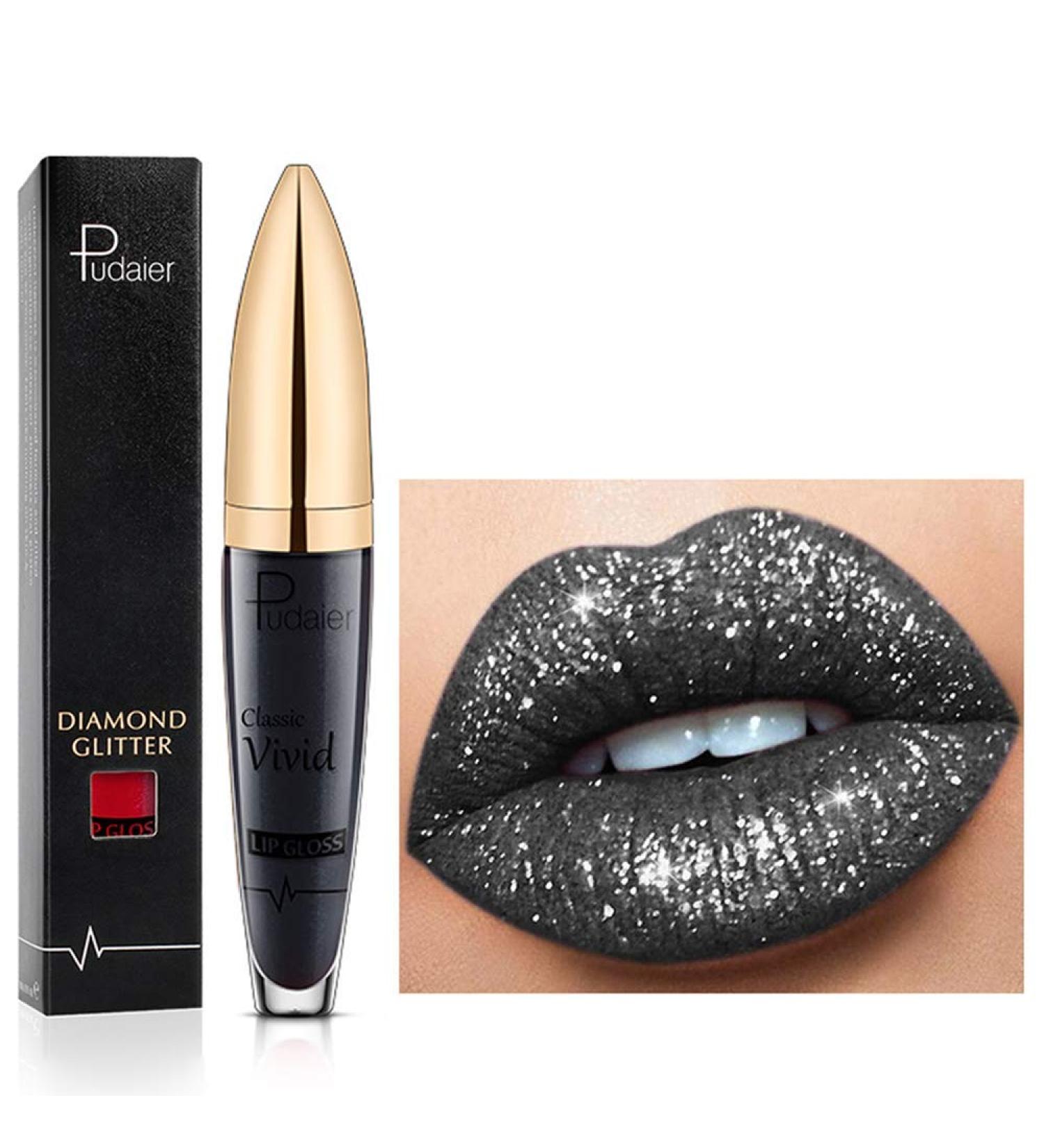 18 Colors Long-Lasting Diamond Lipstick & 3D Shining Stars Gloss Waterproof Metallic Non-Stick Cup - Buy Online on GoSupps.com